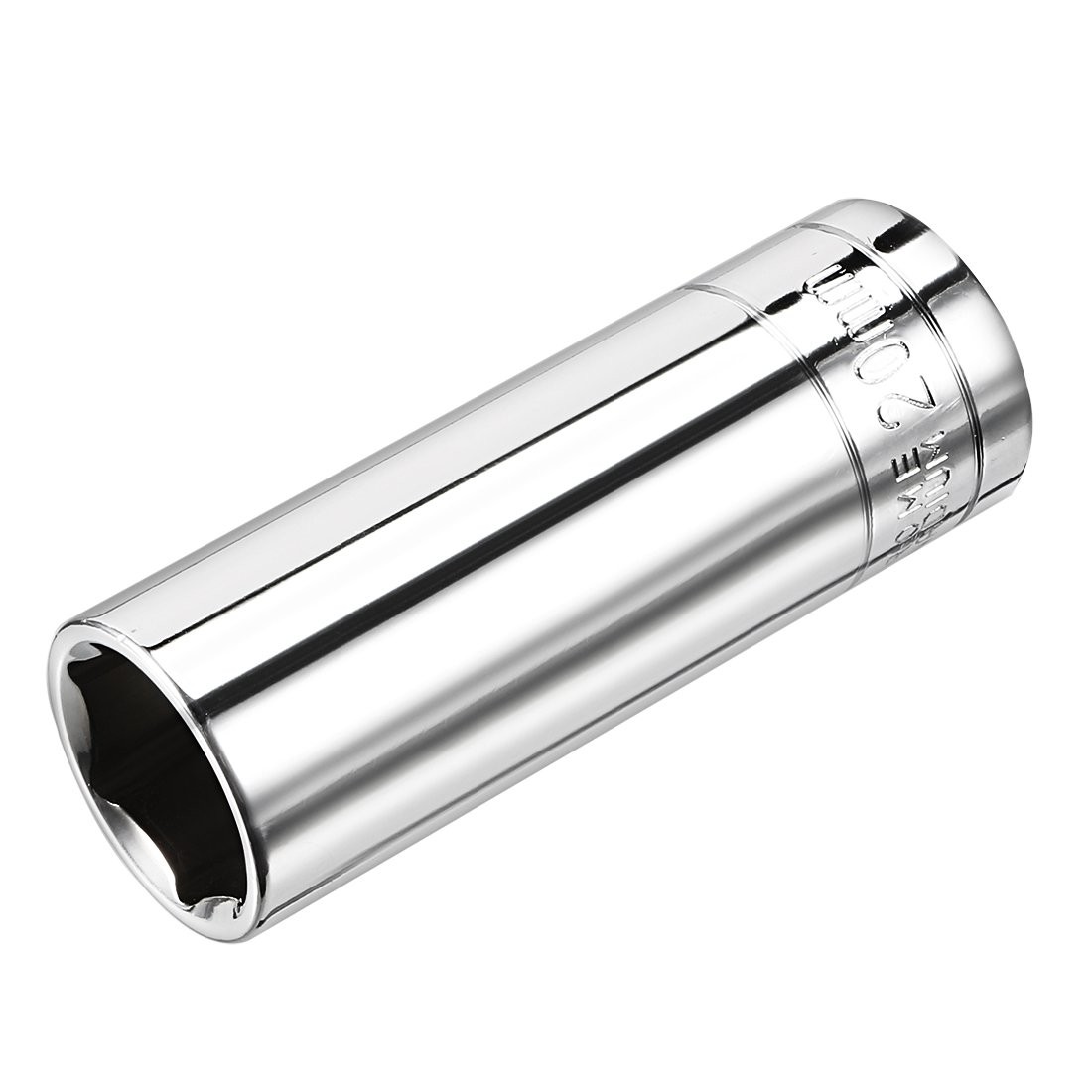 uxcell 1/2 Inch Drive 20mm 6-Point Deep Socket Metric Cr-V Polishing