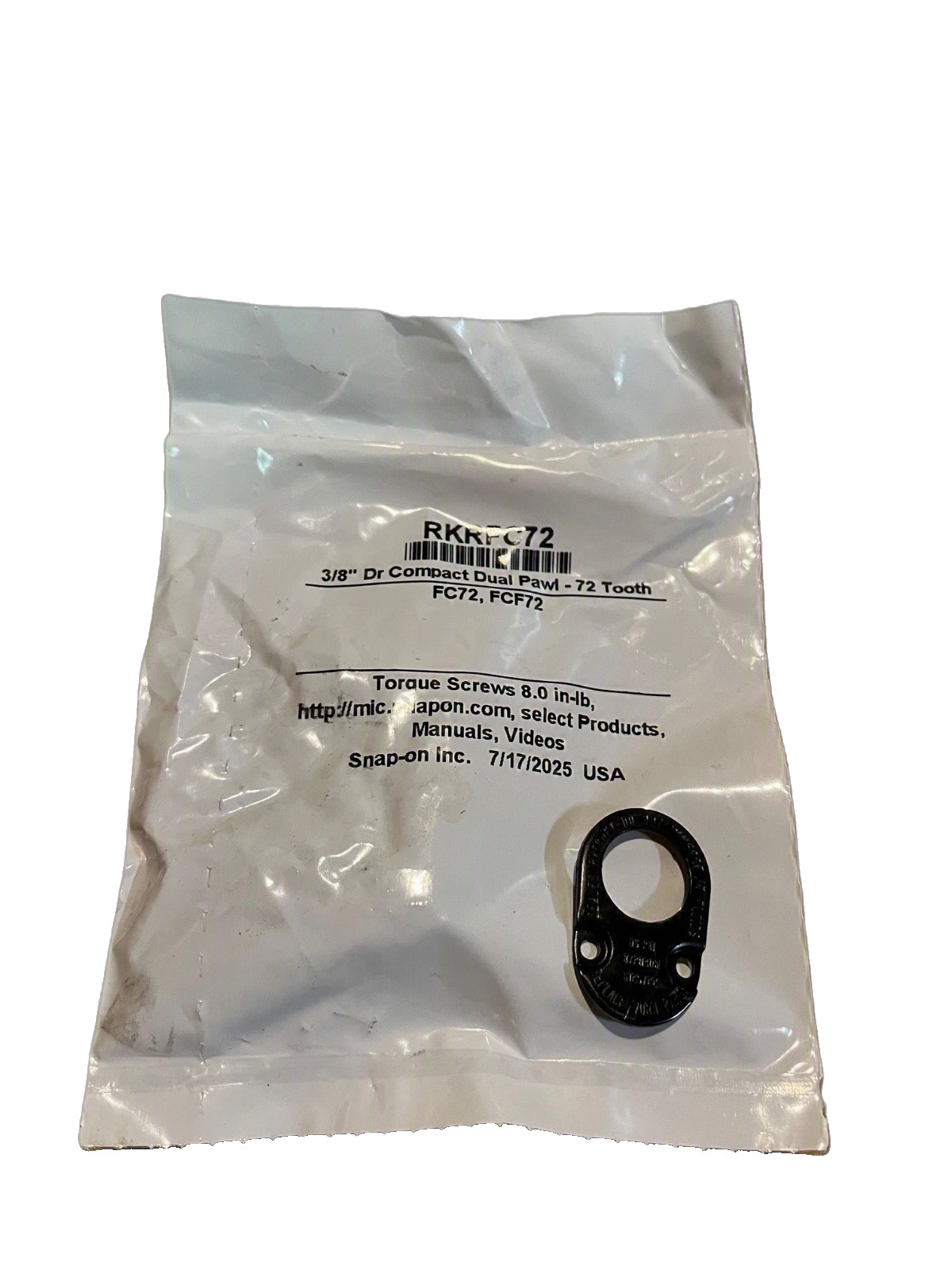 *NEW* Snap-on 3/8″ Drive 72 Tooth Ratchet Repair Kit Parts RKRFC72 + COVER PLATE