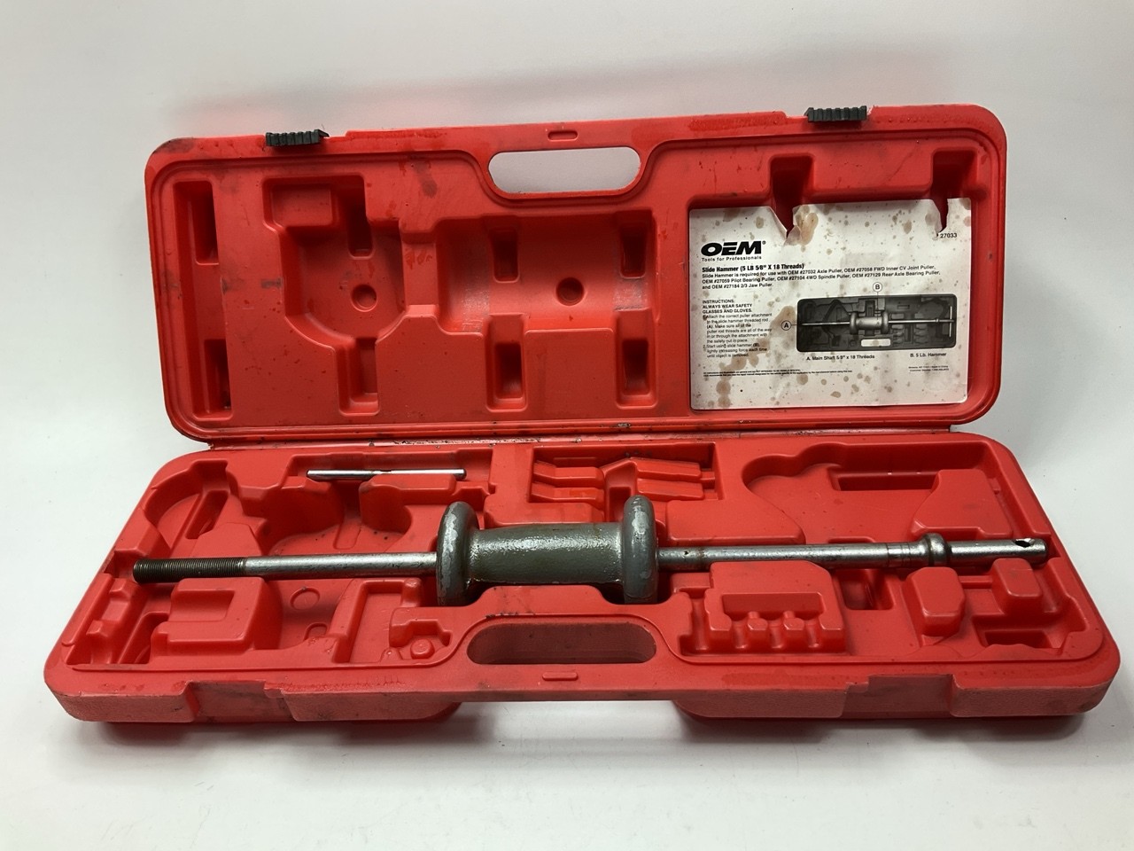 USED #10 – OEM Tools 27033 5-Pound Slide Hammer
