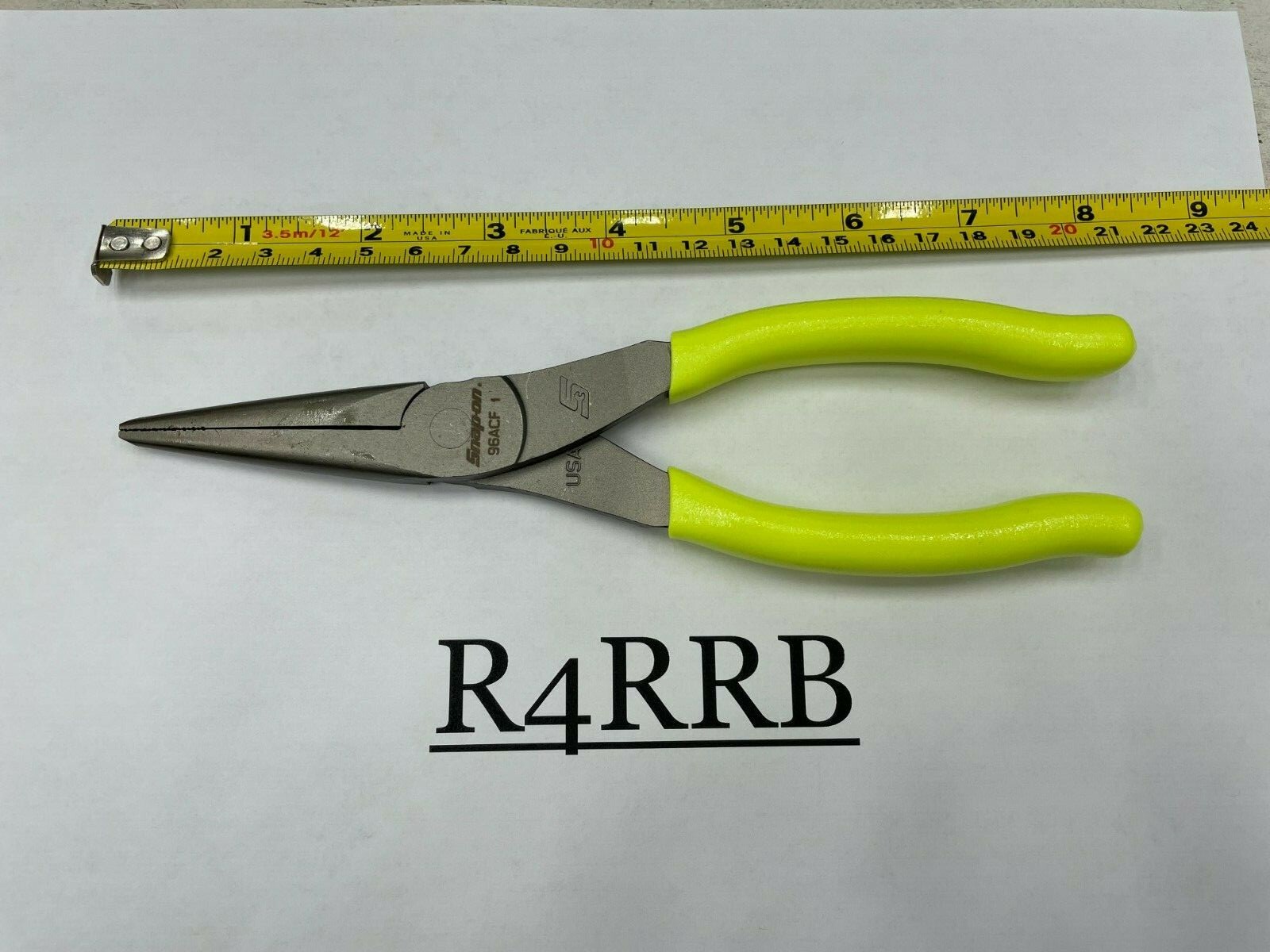 Snap-On Tools USA NEW HIVIZ Soft Grip 8″ Talon Grip Needle Nose Pliers 96ACFHV