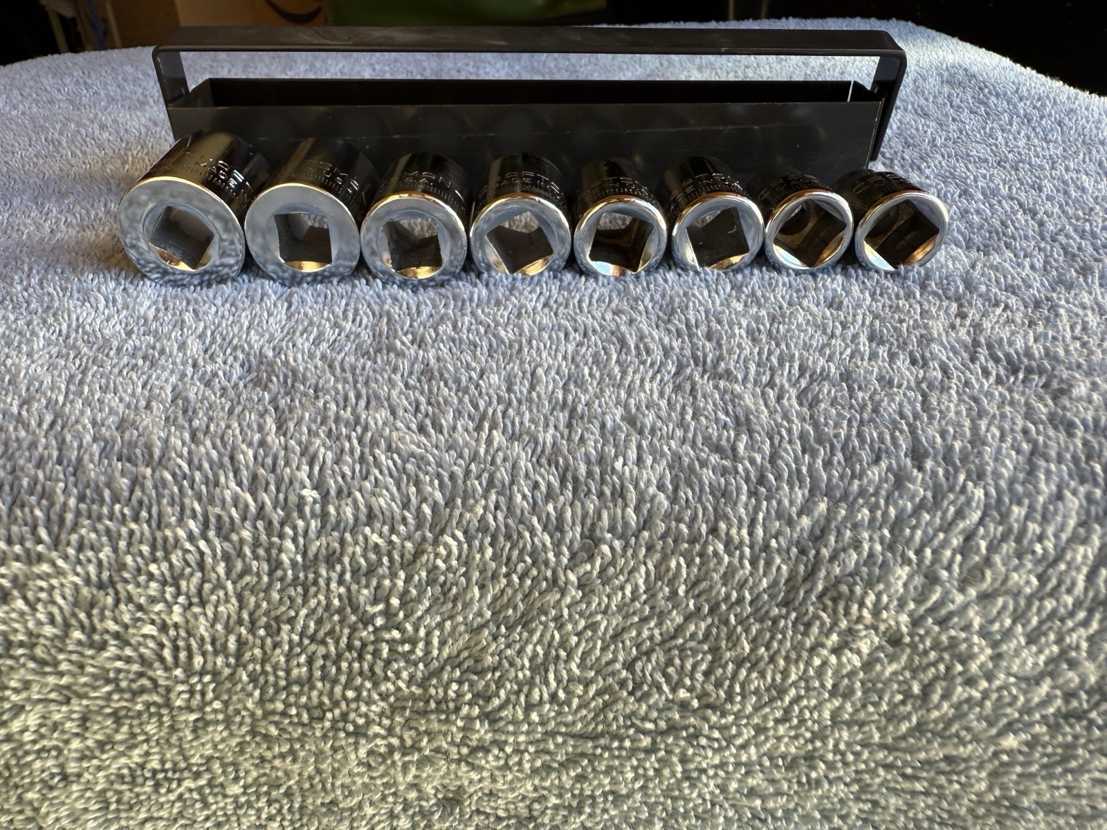 VINTAGE Craftsman USA Metric 3/8″ Dr. Shallow Socket Set 8pc 12pt 9mm-19mm