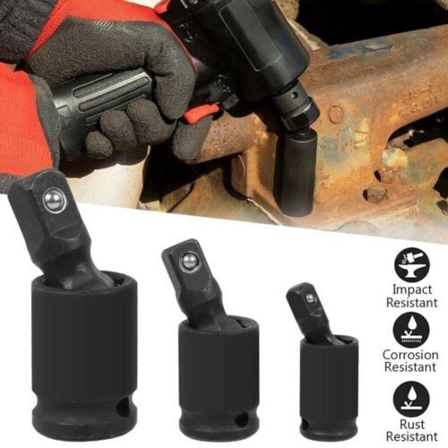 3x Universal Impact Socket Joint Kit 3/8″ 1/2″ 1/4″Extension Wobble Swivel Drive