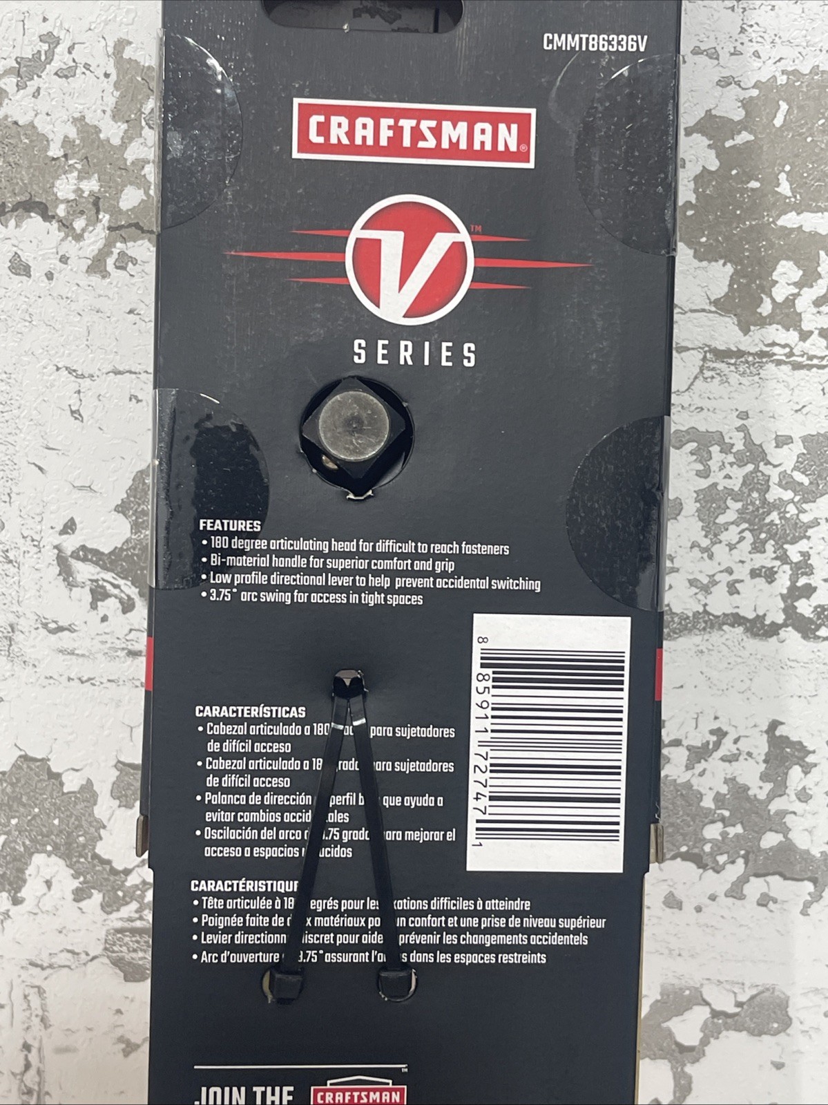 Craftsman V-Series 1/2″ Drive Flex Head Comfort Grip Ratchet CMMT86336V New