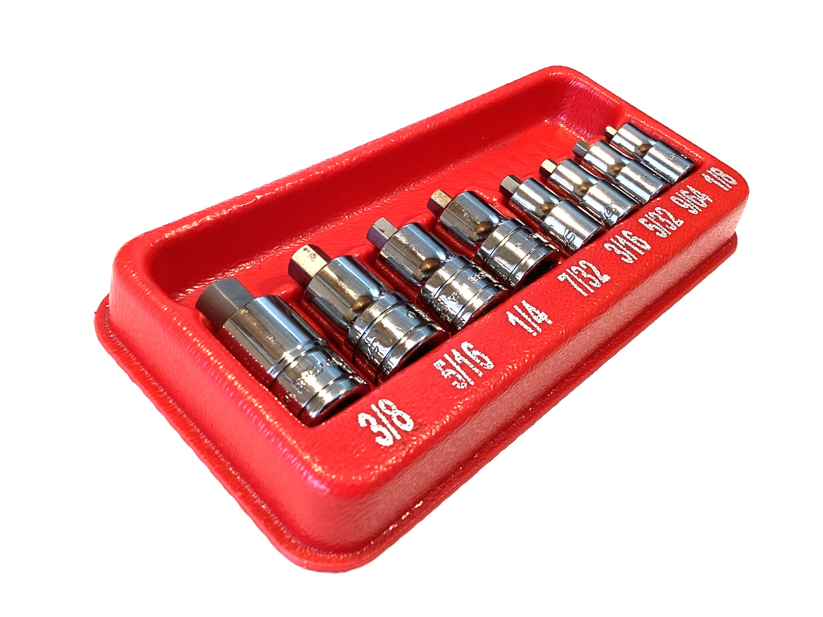 Snap On 8 Piece Combo Drive SAE Stubby Hex Driver Bit Socket Set 208EFTAXSY MINT