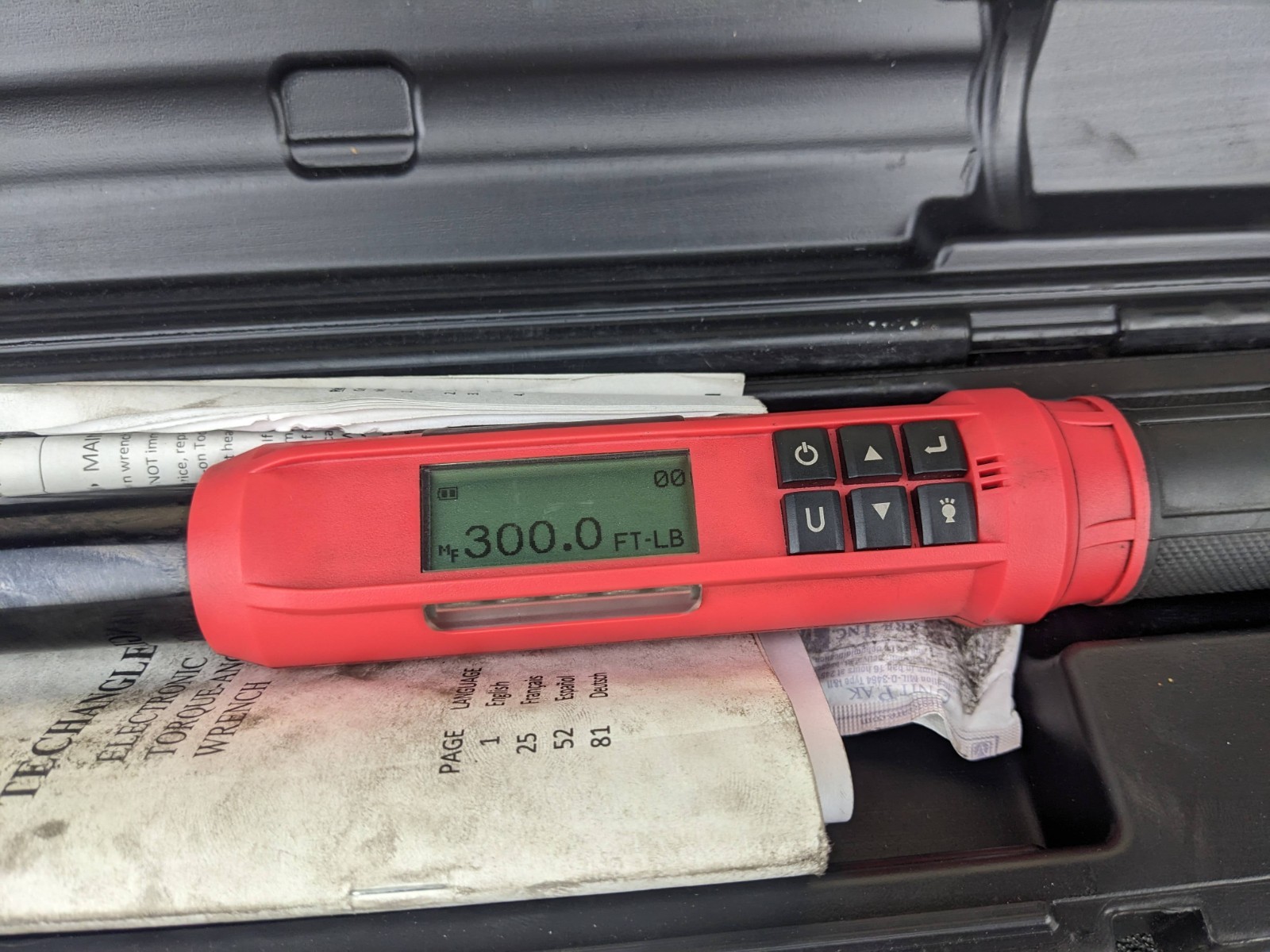 #bo782 Snap-on Tools ATECH3F300VR 1/2″ Flex Digital Torque Wrench 15-300 ft lb