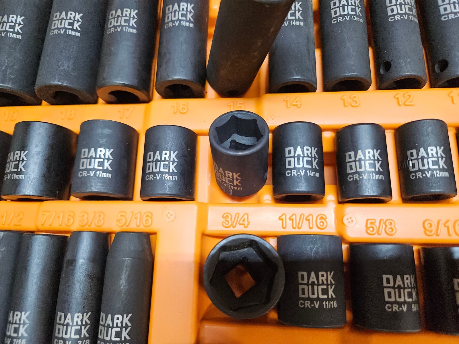 50 Piece 3/8-Inch Drive Impact Socket Set Master SAE-Metric