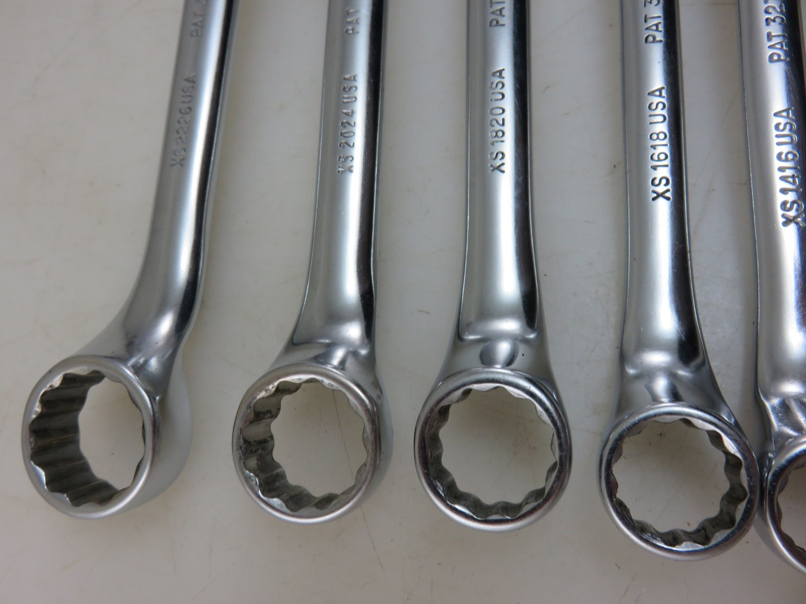 Snap-On XS SHORT Offset Box End Wrench 8pc Set 3/16″-13/16″ **NO 1/4″ x 5/16″*