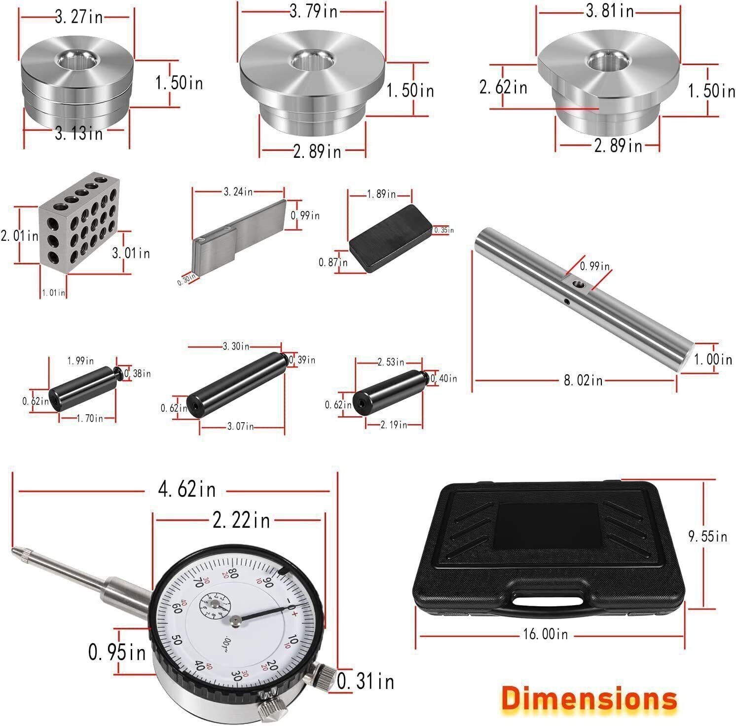 11001 Pinion Depth Checker Kit for GM Ford Dana 10-14 Bolt Differential Setup