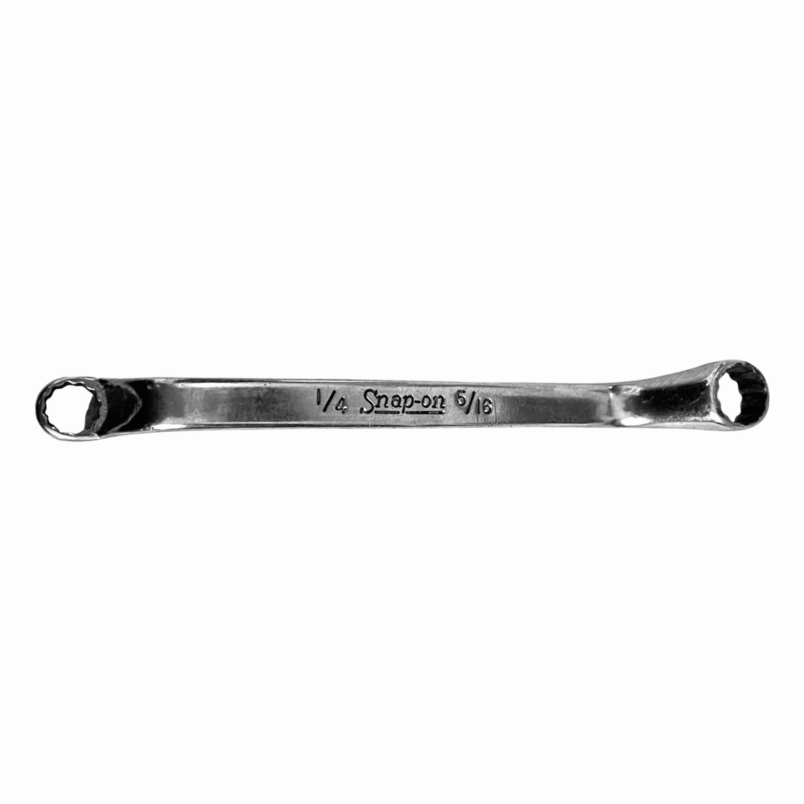 Snap-On XS0810 1/4″ x 5/16″ 12-Point Offset Box End Wrench USA Made 4.25″ VG