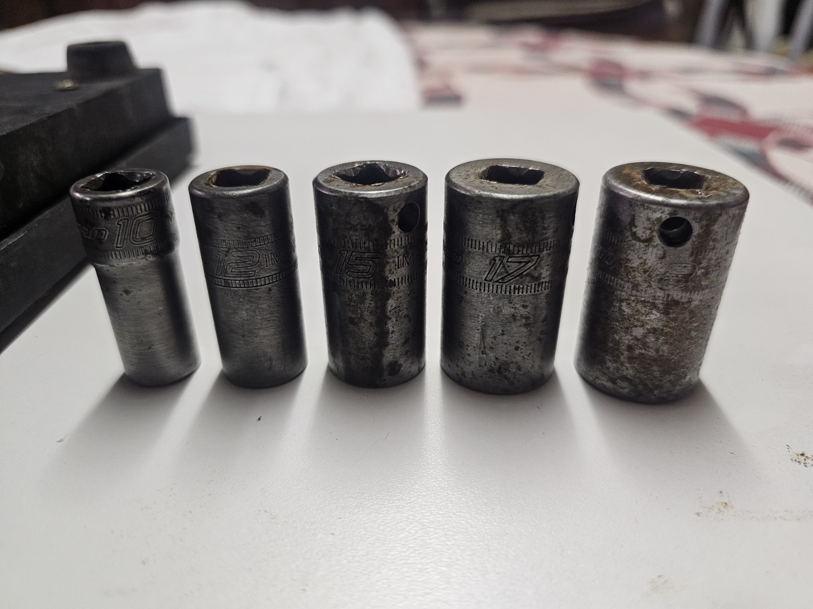 Snap On 3/8″ Drive 6-Point 12mm Semi-Deep Impact Sockets IMFMS10,12,15,17,18