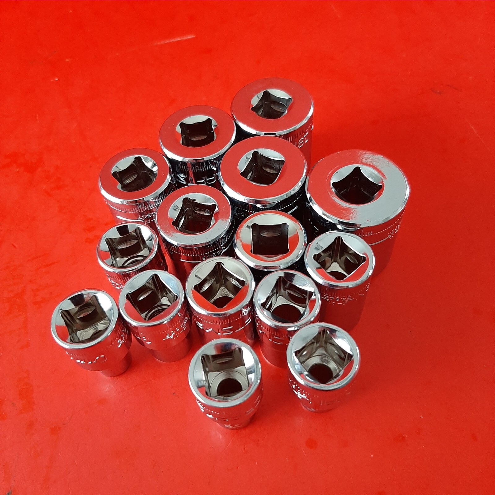 NEW 6-19 21mm Easy Read Craftsman 3/8″ Drive METRIC Shallow 12 Point Socket Set