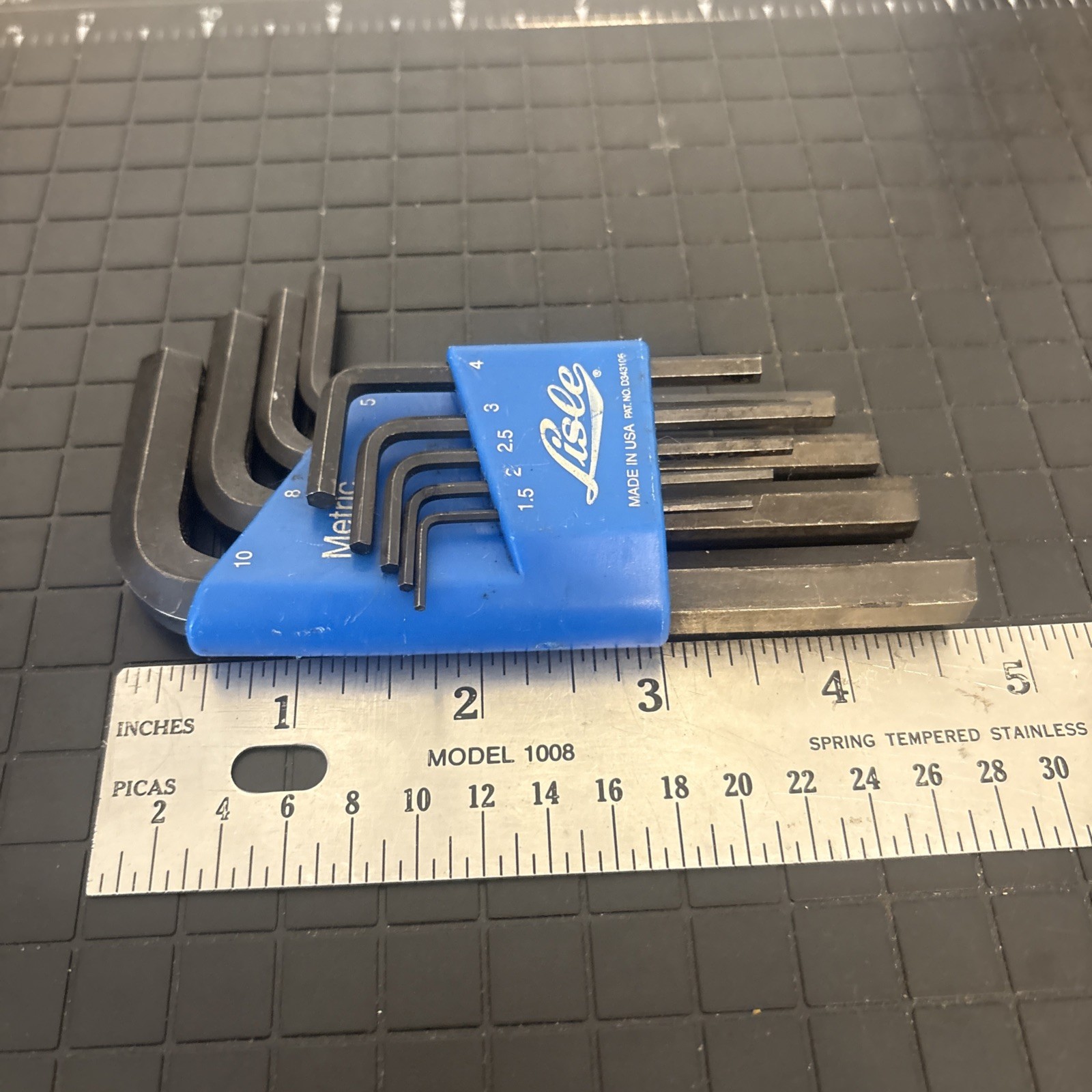 Lisle 42300 Metric Allen Set 9 piece 1.5,2,2.5,3,4,5,6,8,10mm