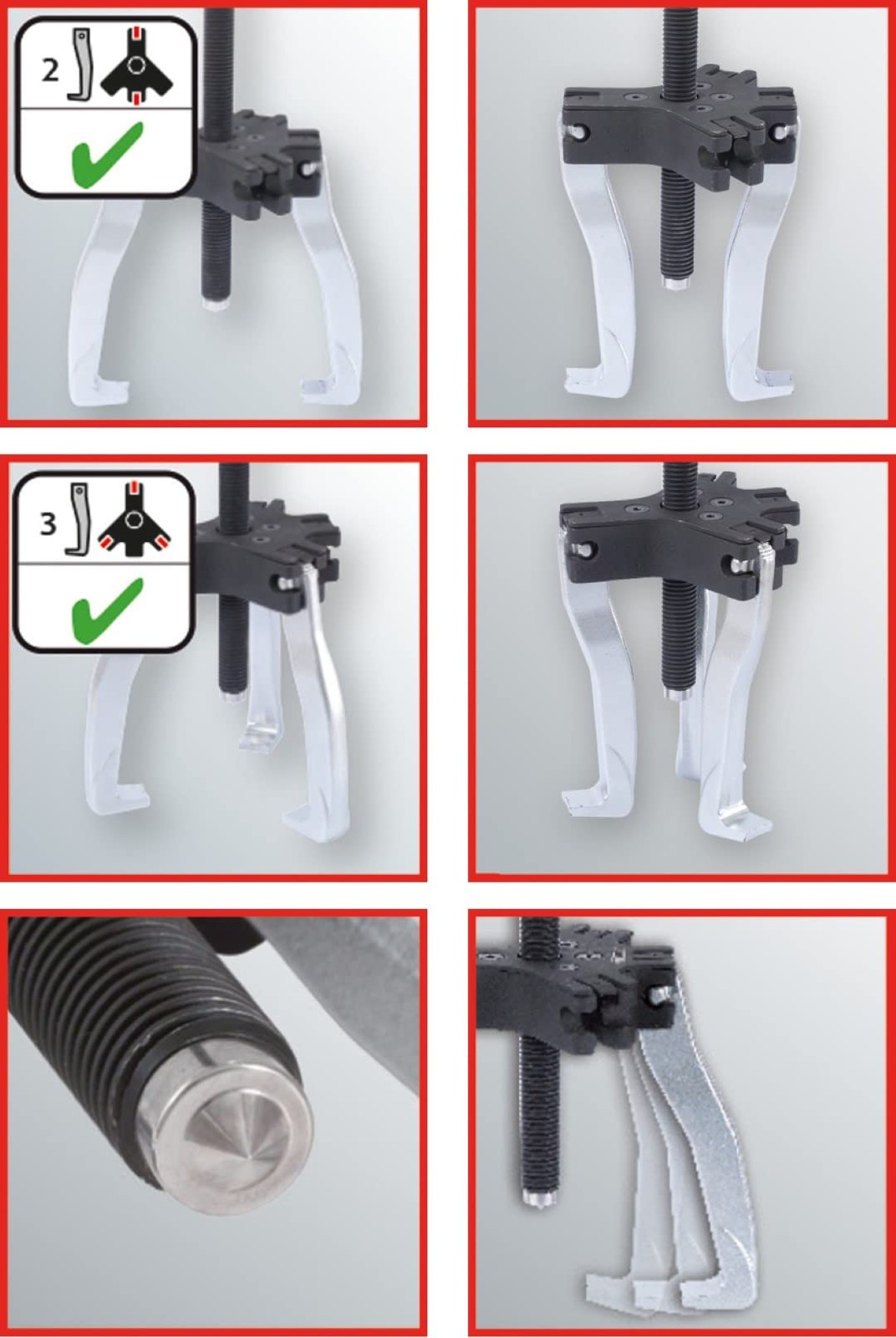 640.4205 universal puller 2 + 3 arms 165 mm, size 3, 7t