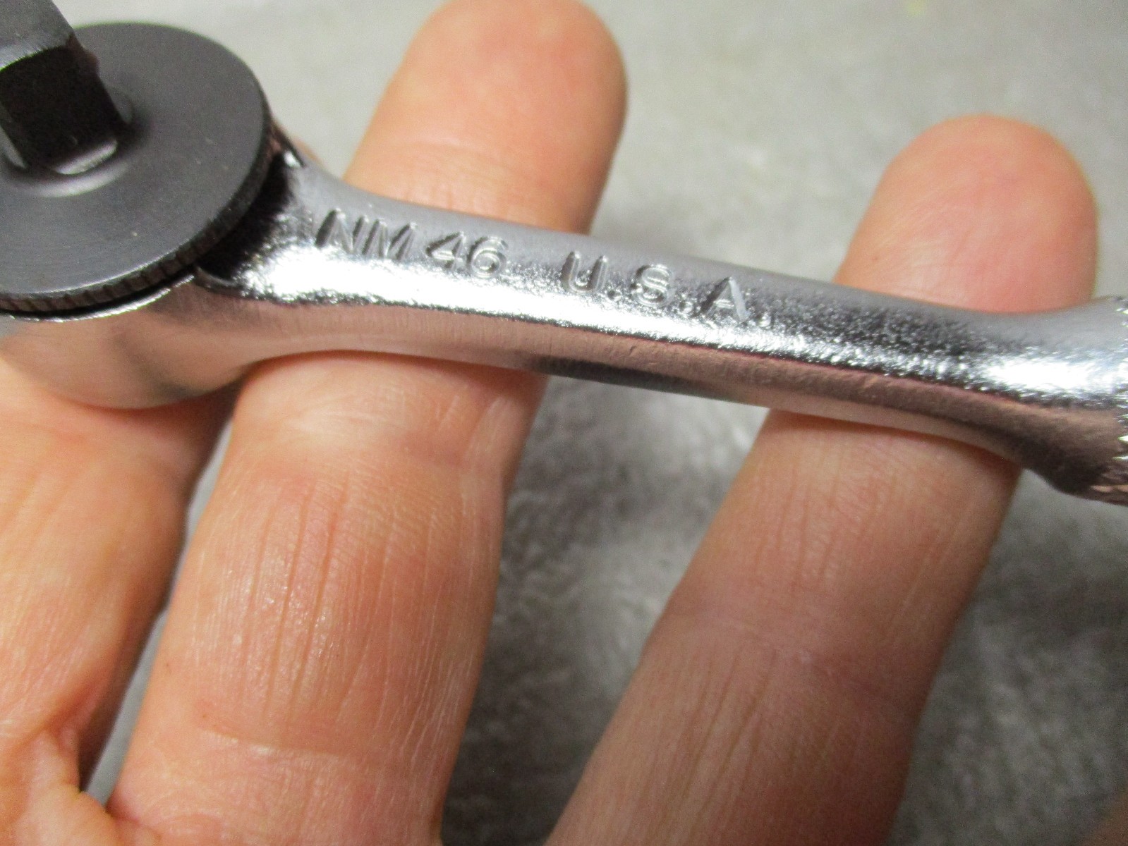 Vtg. NAPA USA 1/4″ Drive Ratchet NM47 RHFT Fine Tooth Push Release Near Mint!
