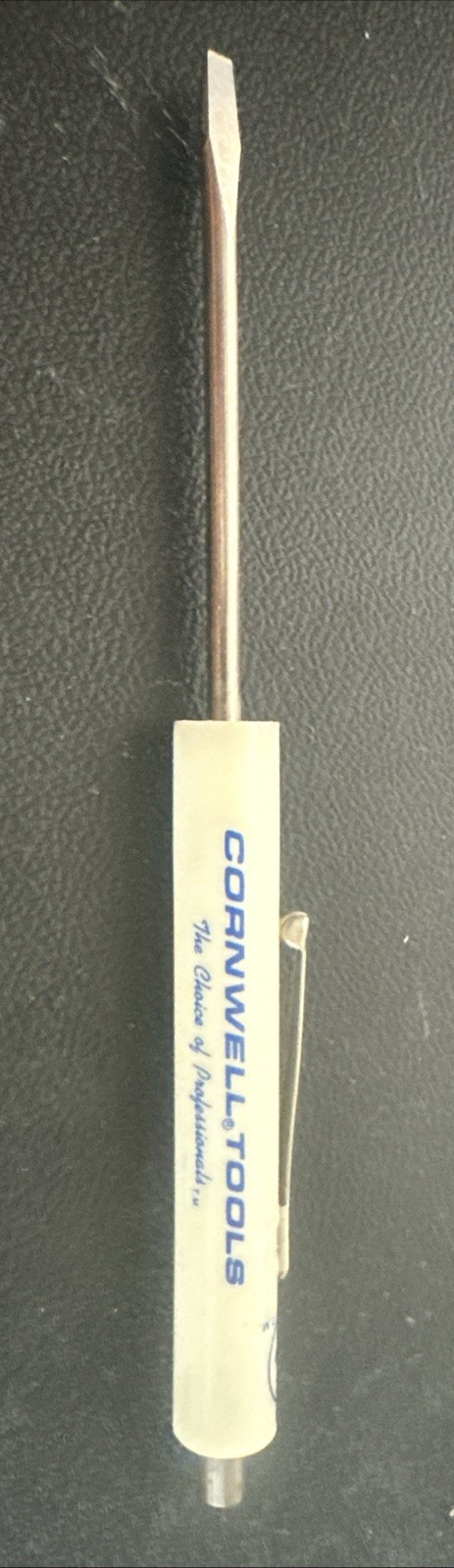 Cornwell Quality Tools Mini Flat Head Pocket Screwdriver with Magnetic Top