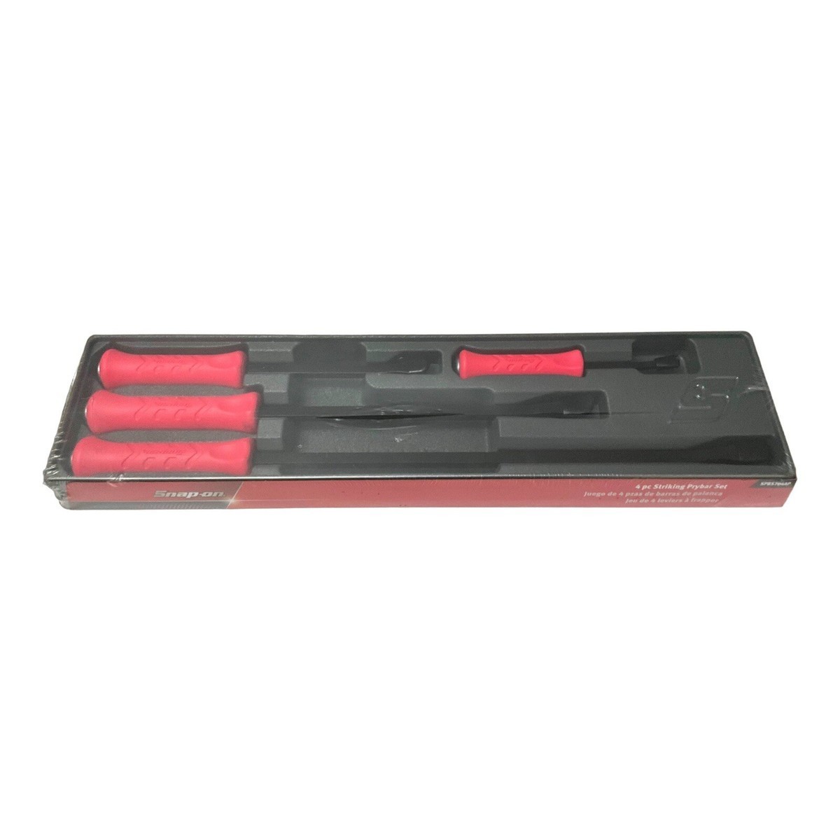Snap On Tools RARE Pink 4 Piece Hard Grip Striking Prybar Set SPBS704AP USA NEW