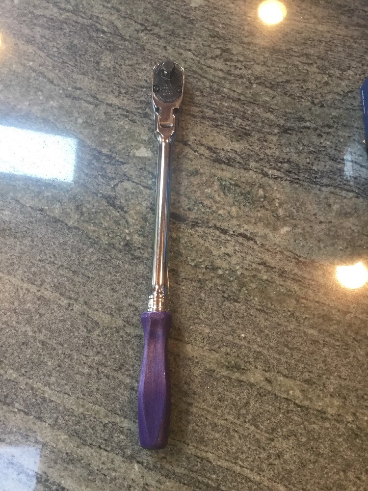 Snap On fhlfd80a 3/8 drive dual 80 hard grip flex head ratchet purple