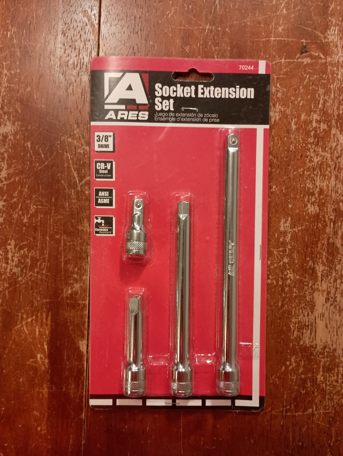 ARES Socket Extension Set 3/8″ Drive 70244 Silver