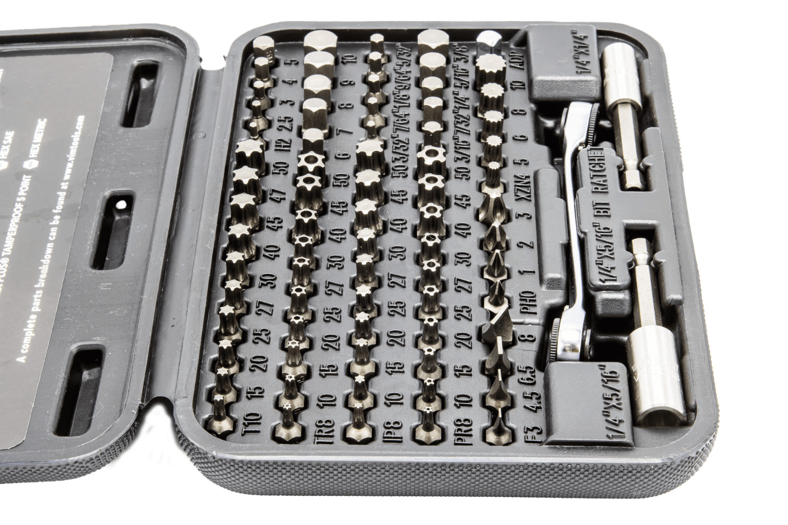 VIM Tools VHC77 77 Piece Half Cut Master Bit Set Stubby SAE Metric Torx