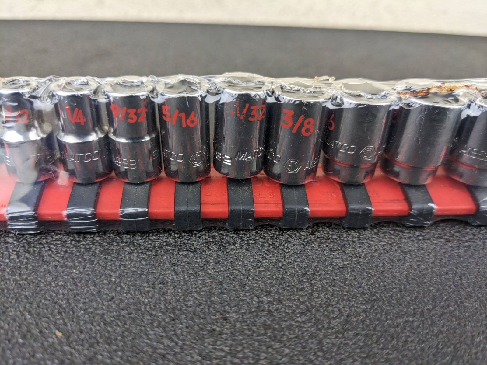#bp139 Matco Tools NEW SA106TB USA SAE Shallow 1/4” Drive Socket Set 6 Point