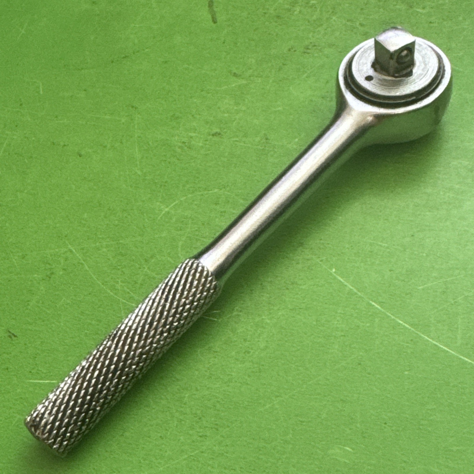 Vintage Penens Corp MFD USA 4.5” Long 1/4″ Drive Knurled Handle Ratchet MPN 1060