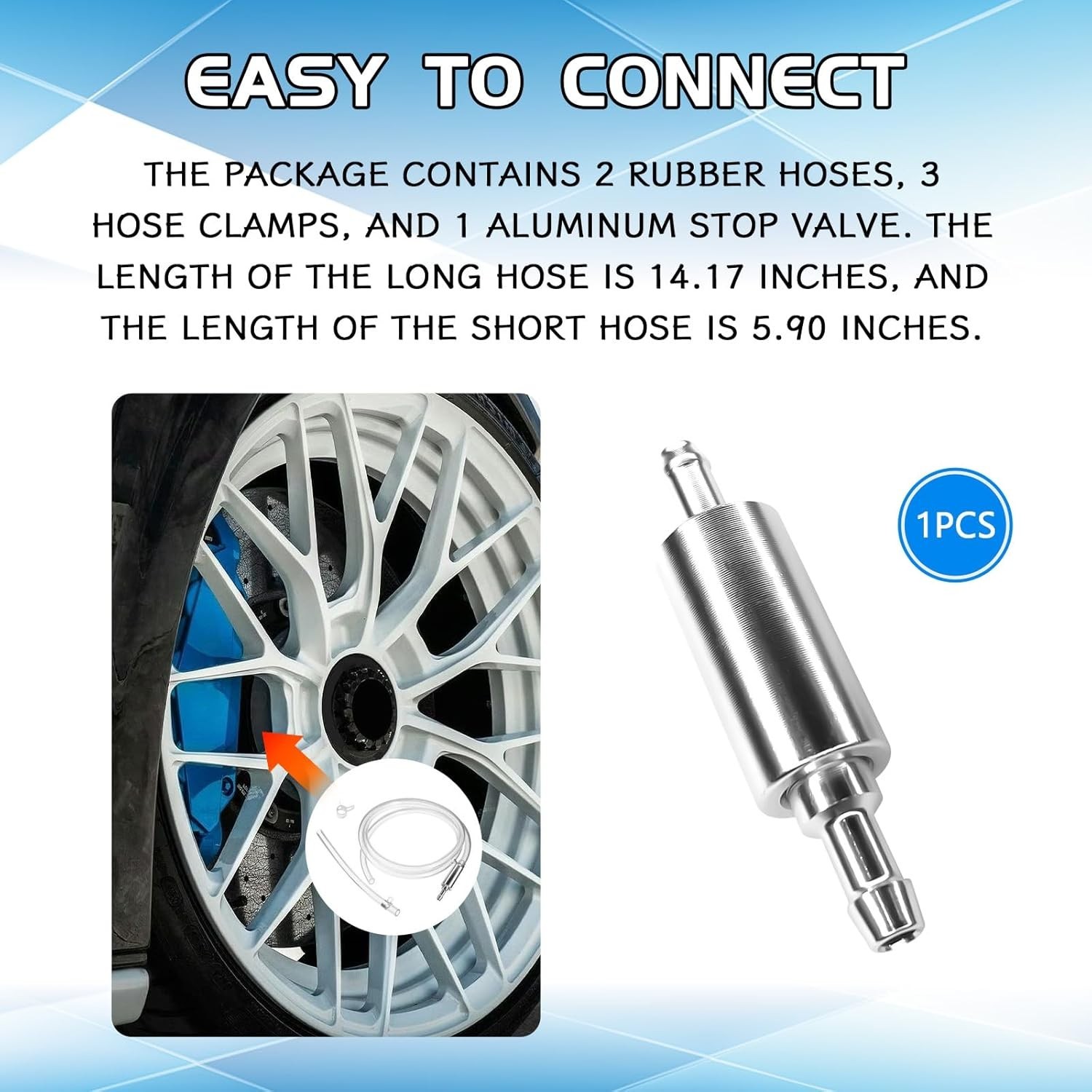 Durable Brake Bleeding Tool with Transparent Hose – Efficient Maintenance Kit