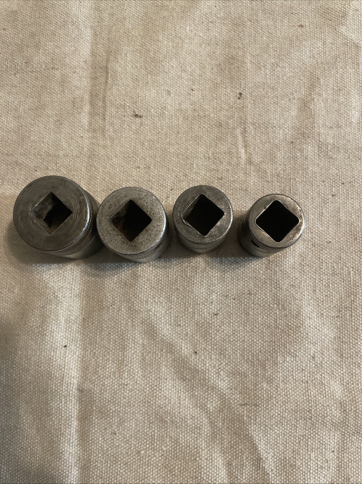 Snap On USA Socket Set 1/2” Drive 12 Point SAE 11/16”-1” Vintage 4pc #B6