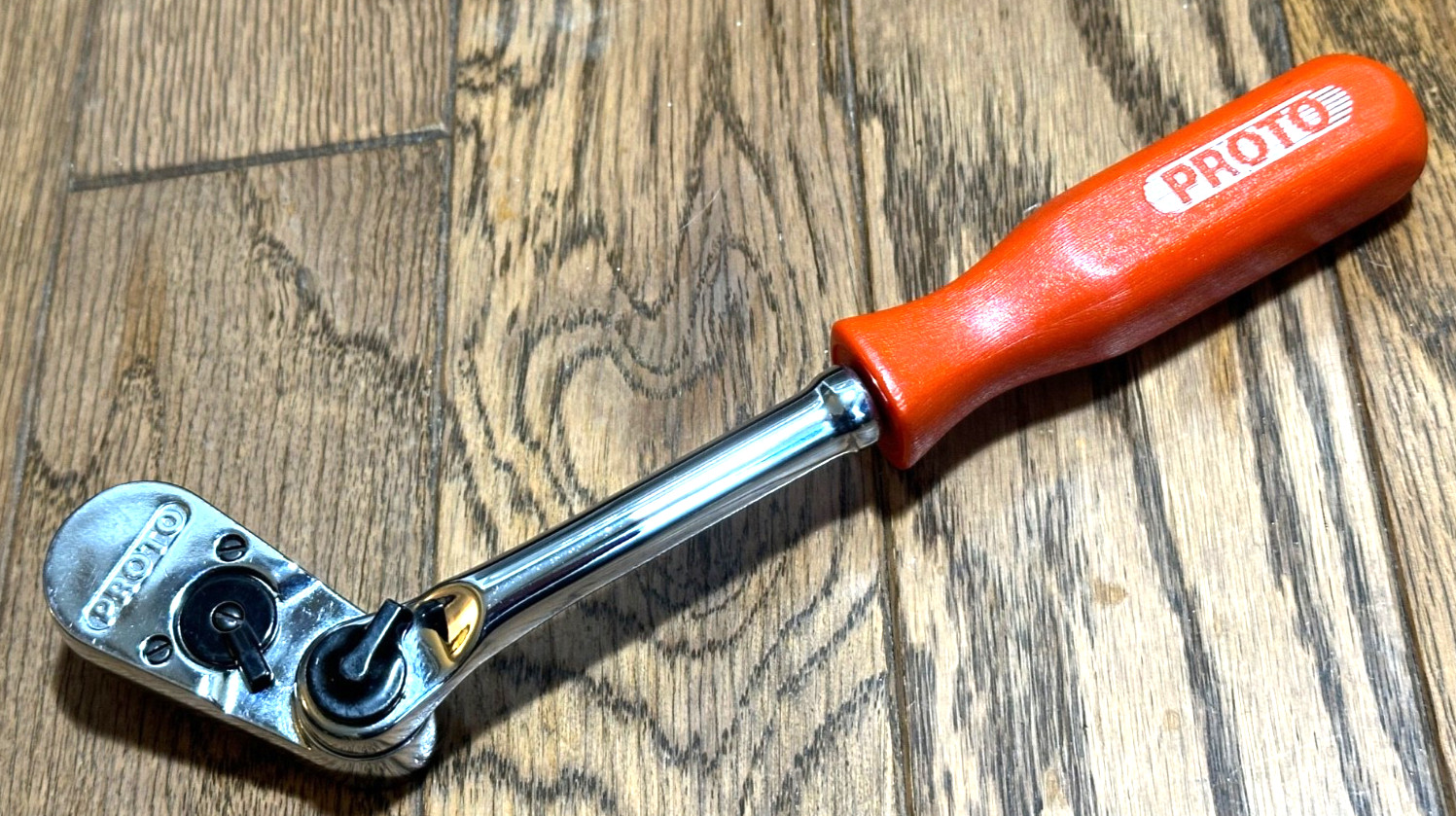 🇺🇸 PROTO Tools 3/8″ Indexing Ratchet Socket Wrench 10″ Long Multiposition RED