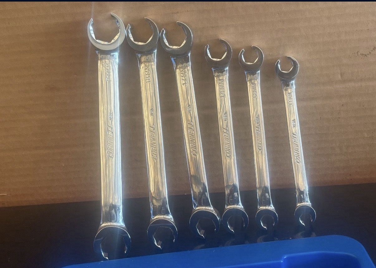 Cornwell Tools USA 6pc Metric BWFMP6ST 9mm to 21mm Metric Flare Nut Wrench Set