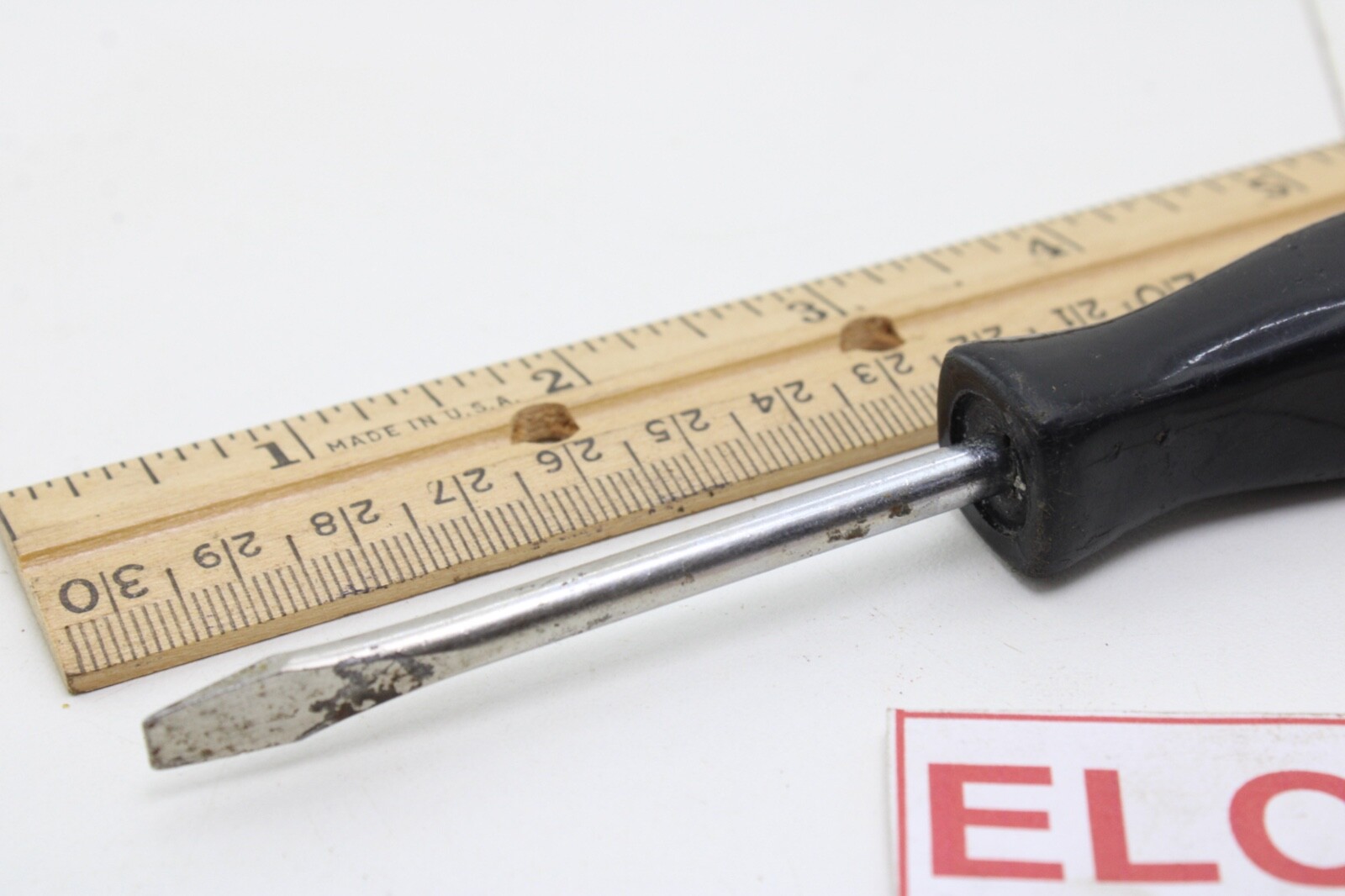 Unbranded 2″ x 3/16″ Black Hard Handle Flat Screwdriver USA