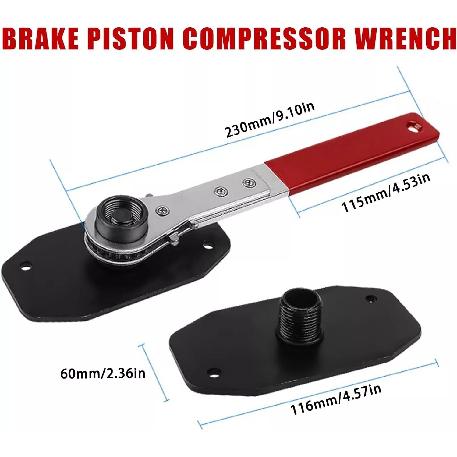 Brake Caliper Compression Tool Brake Caliper Tool, Spreader with 2 Hangers