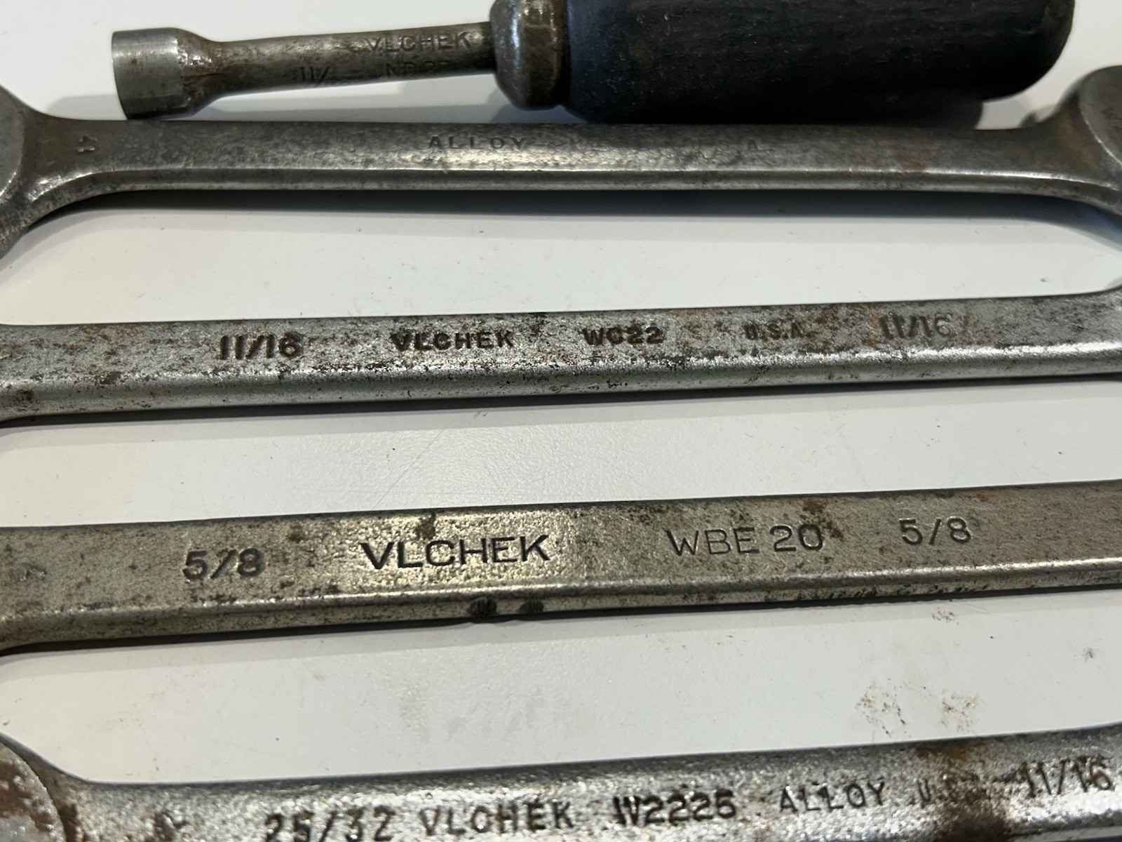 VLCHEK Vintage Lot Of Used Tools Wrenches And Nut Driver SAE Sizes In Photos