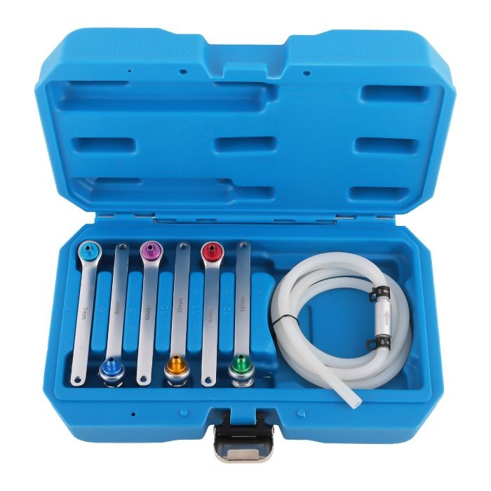 7Pc Brake Clutch Oil Bleeder Bleed Extractor Wrench Kit 12 Point Socket 7 – 12mm