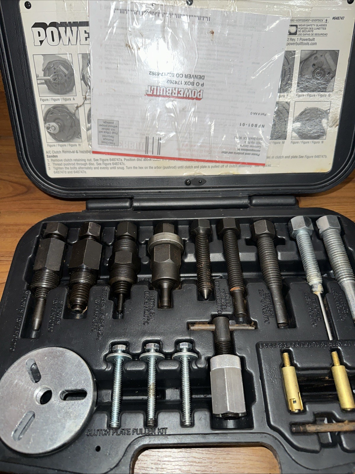 Powerbuilt, A/C Clutch Removal Kit, Model # 648747 Missing 1 Office Tool
