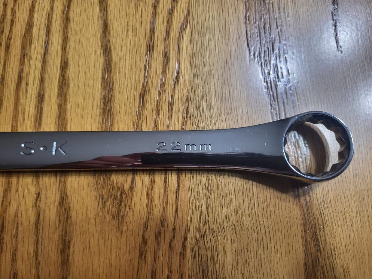 SK Tools 88322 22 mm – 12 point Metric Chrome Combination Wrench Made in USA NOS