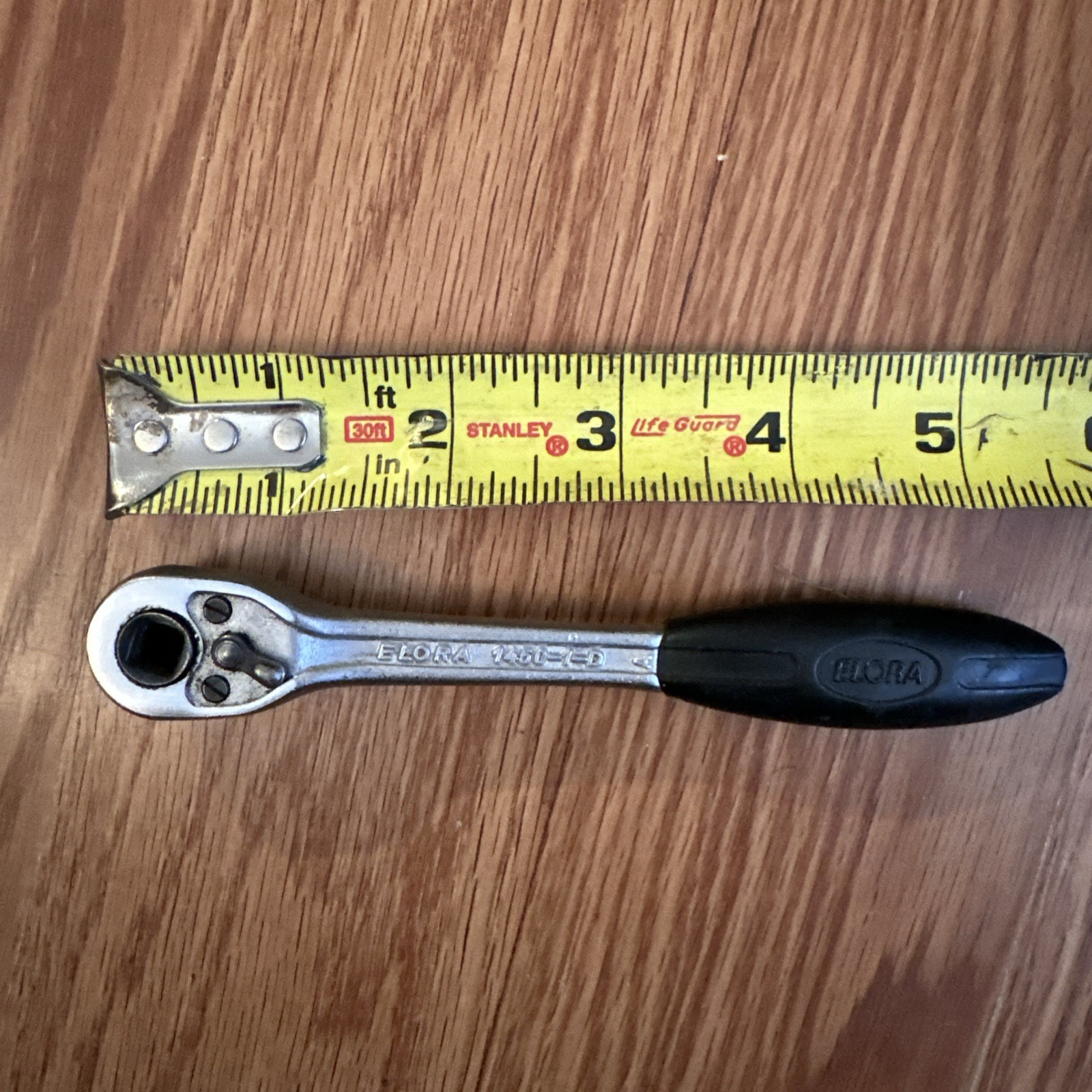 ELORA 1450-1D 1/4” Drive Reversible Ratchet Made in Germany GR-VAN, RARE