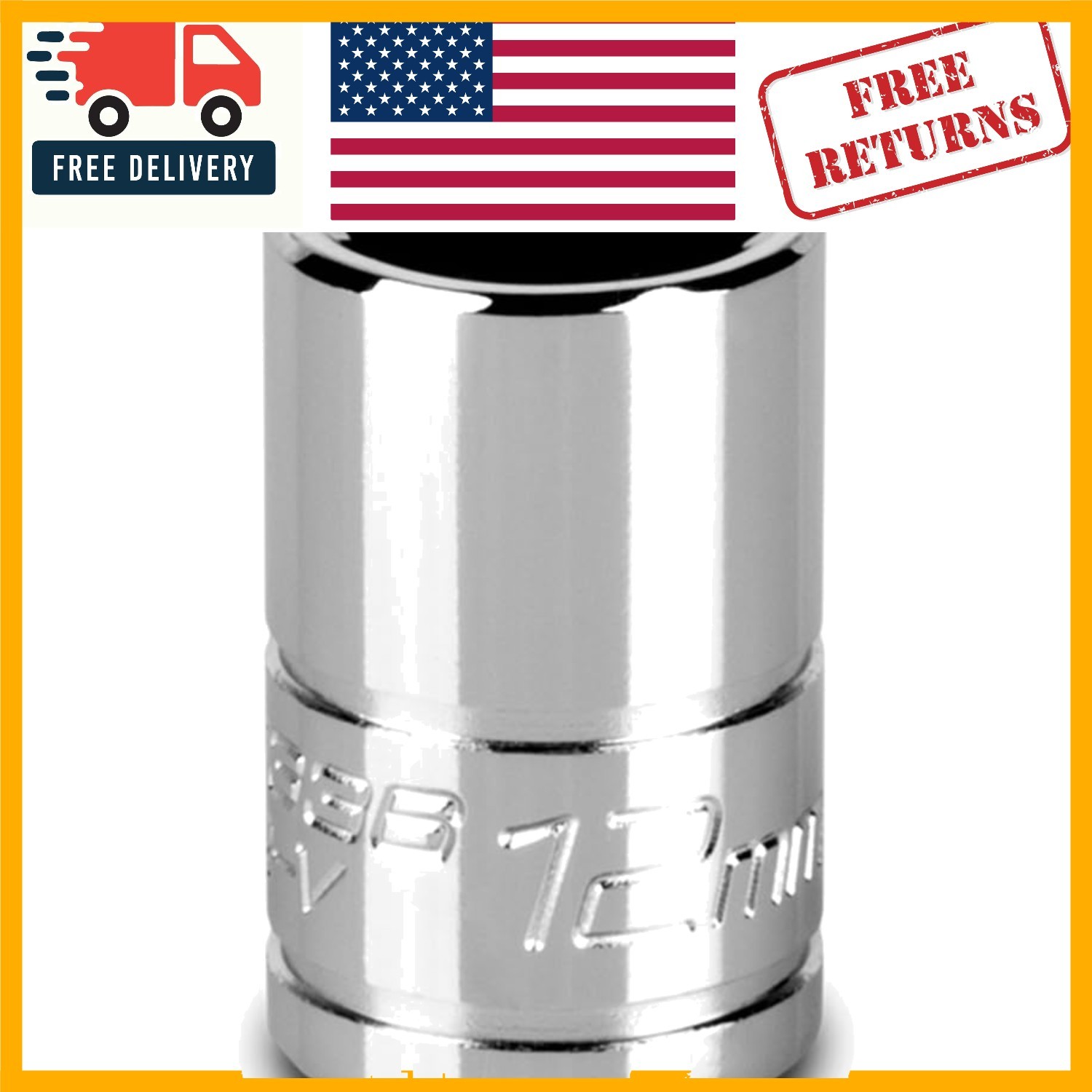 Compact 12mm 3/8-Inch Drive Socket – Perfect for Impact Wrenches and Ratchets