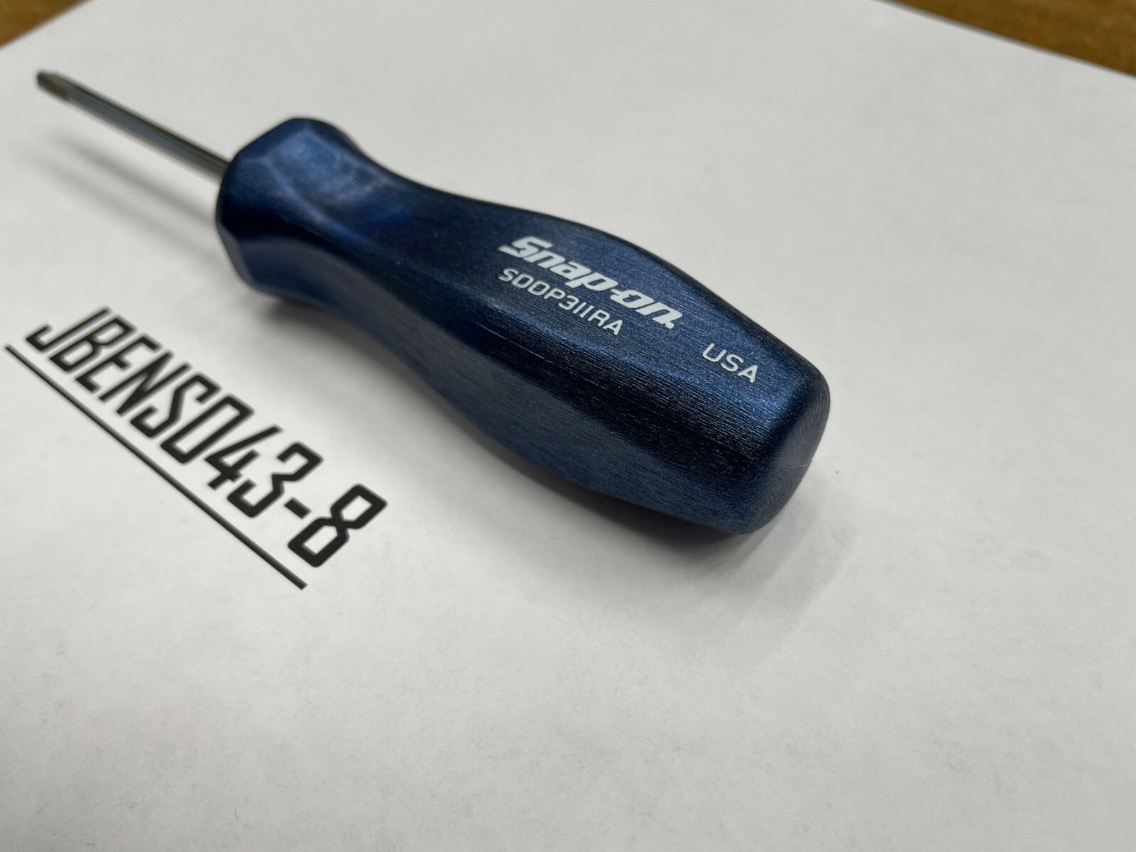 Snap-on Tools USA NEW POWER BLUE #1 Phillips Hard Handle Screwdriver SDDP31IRAMB