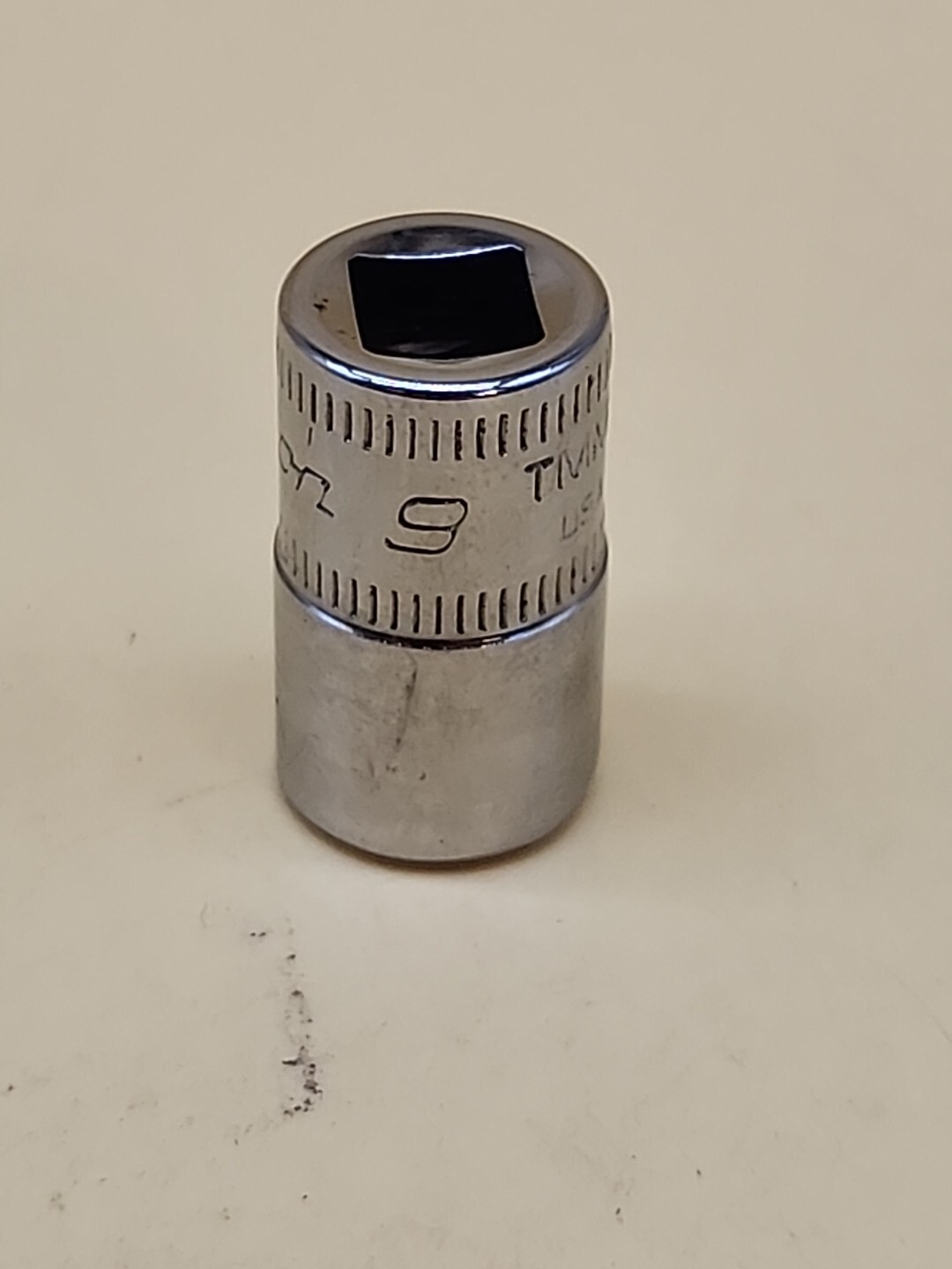 Snap-on Tools 1/4″ Drive 6pt Shallow Chrome Socket TMM9 USA
