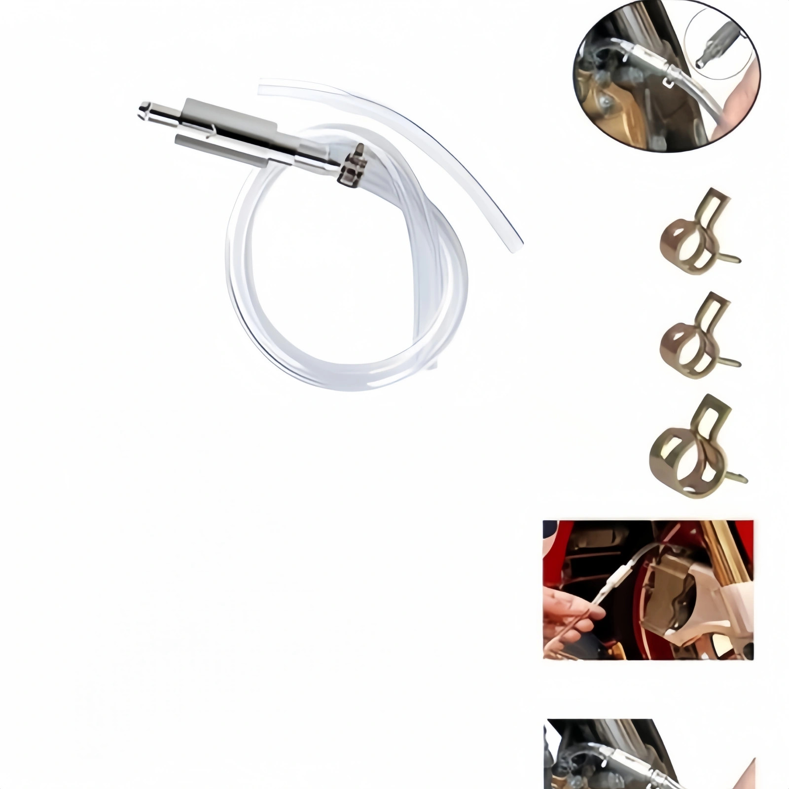Car Motorcycle Brake Clutch Bleeder Kit One Way Check Valve Fluid Extractor Tool