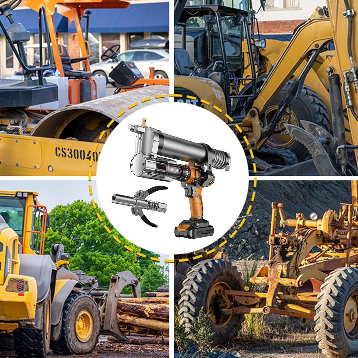 Grease Gun Adapter,Convert Pneumatic Tool, Cordless Drills and Impact Drivers