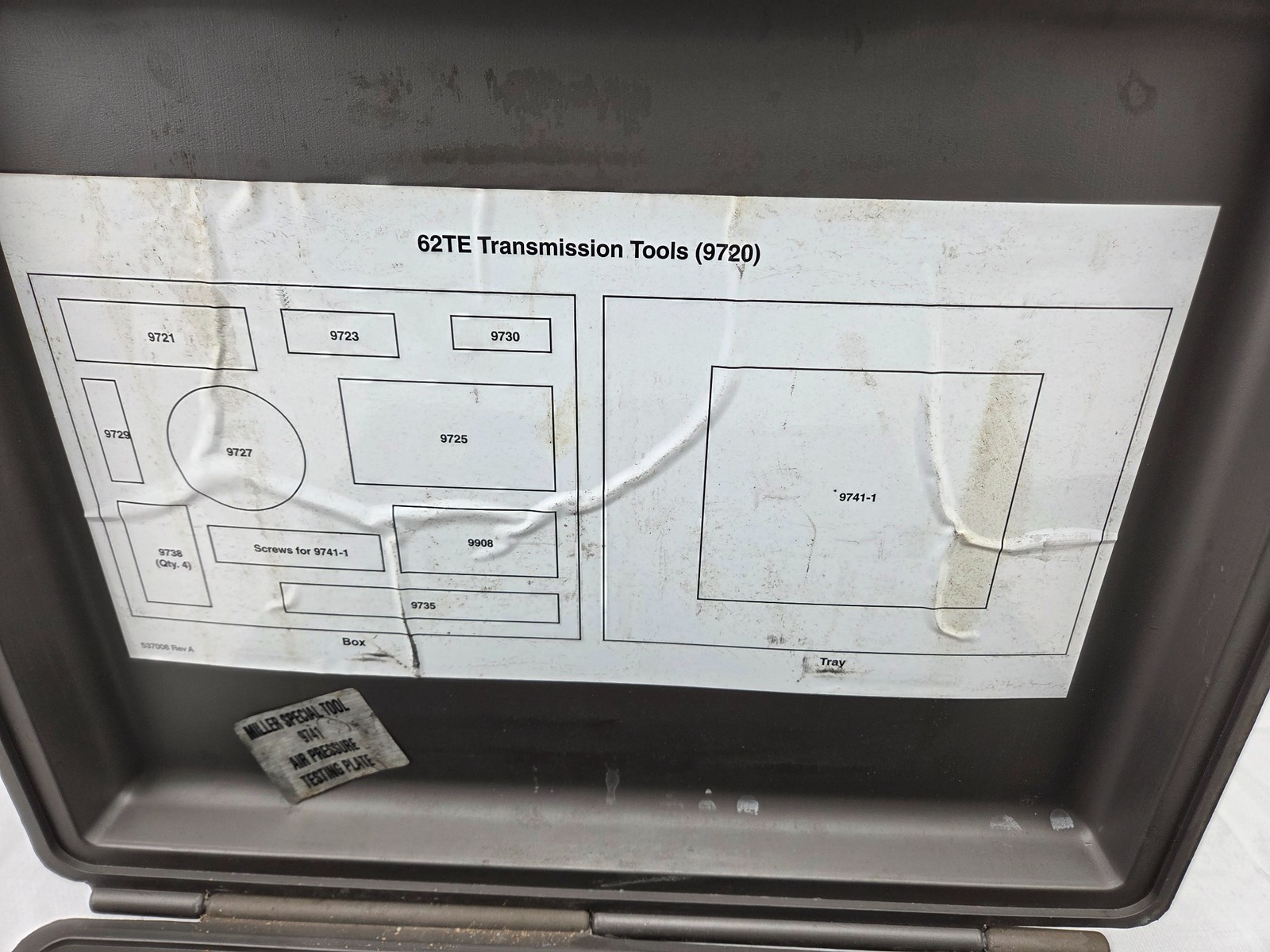 Miller Mopar Tools 9720 62TE Transmission Tools Complete