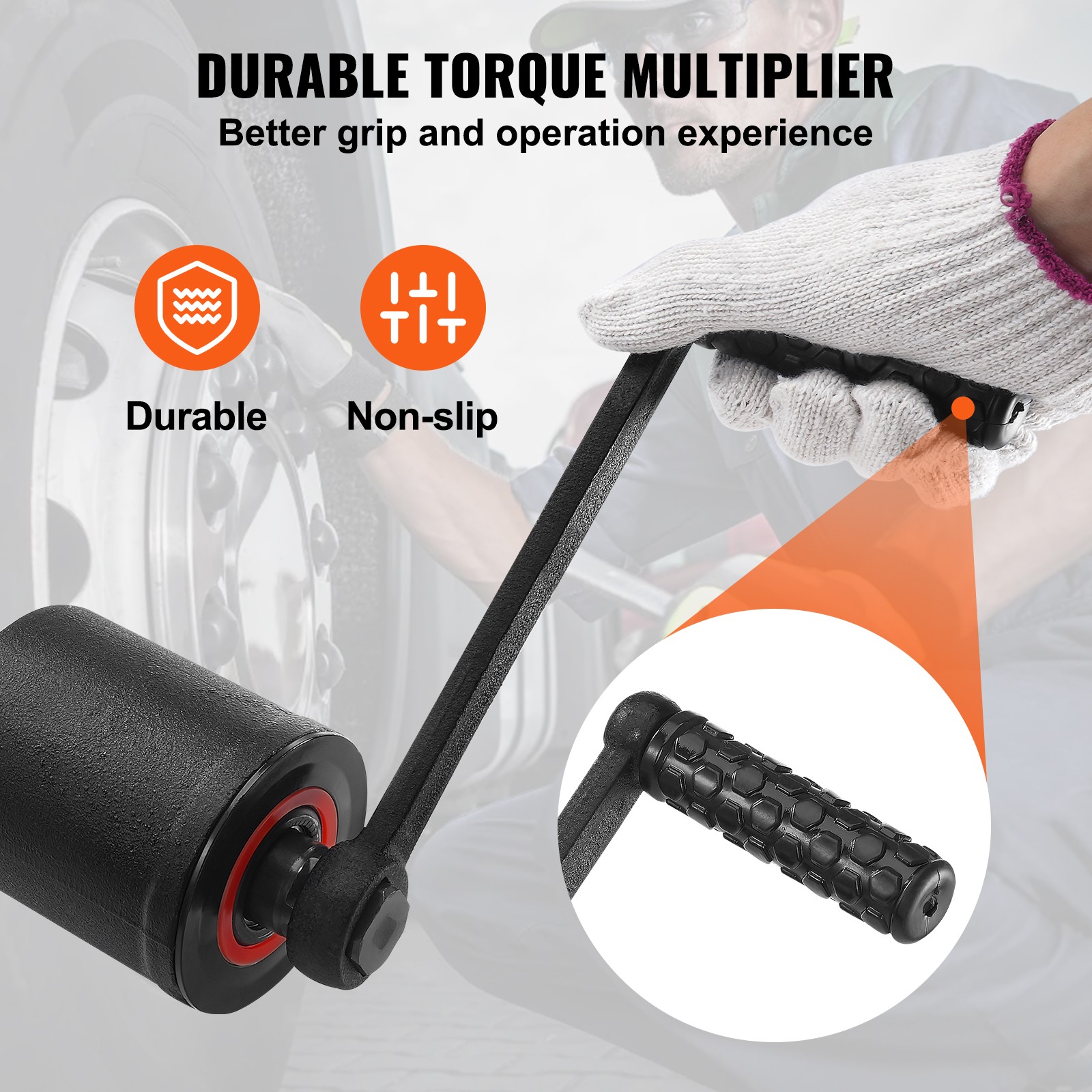 Torque Multiplier Set 1:64 Wrench Lug Nut Labor Saving Lugnuts with 4 Sockets