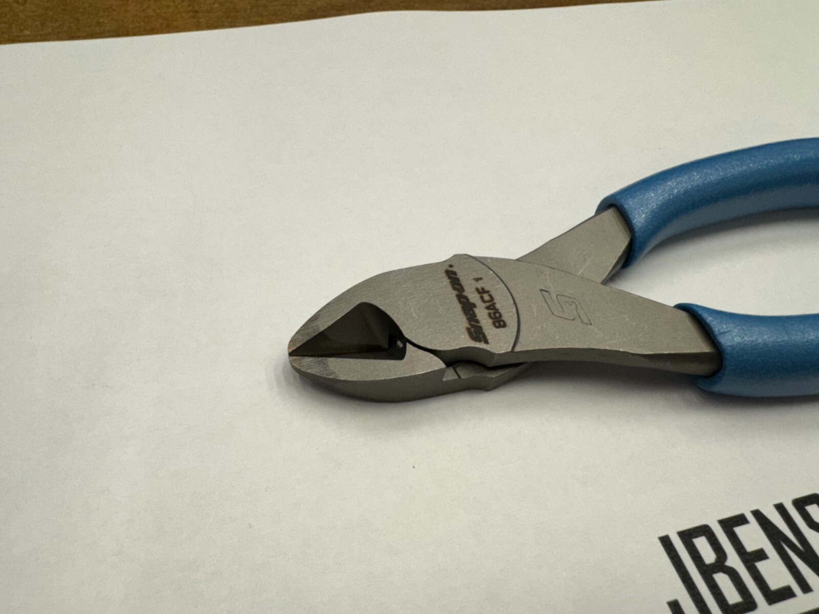 Snap-on Tools USA NEW PEARL BLUE Soft Grip 6″ Diagonal Cutter Pliers 86ACFPB