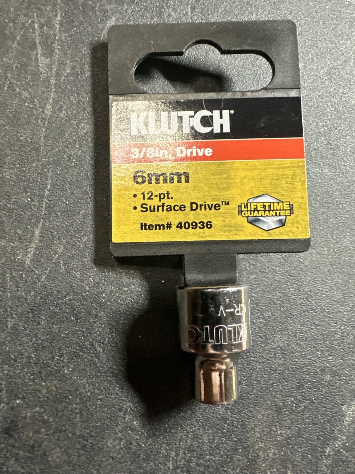 New Klutch 3/8 Drive 12pt 6mm Metric Socket