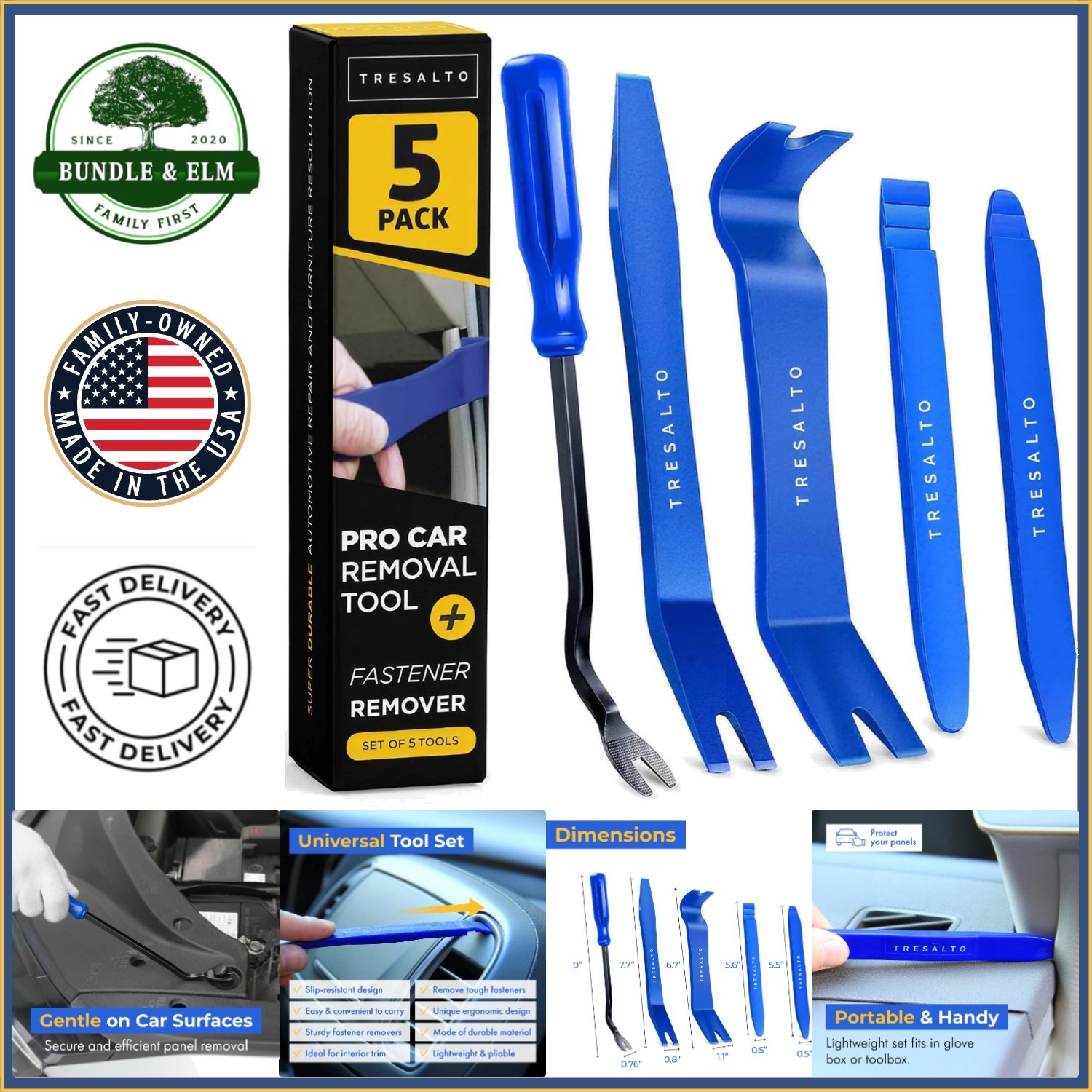 Versatile Auto Trim Tools – 5-Piece Set for Various Interior Applications
