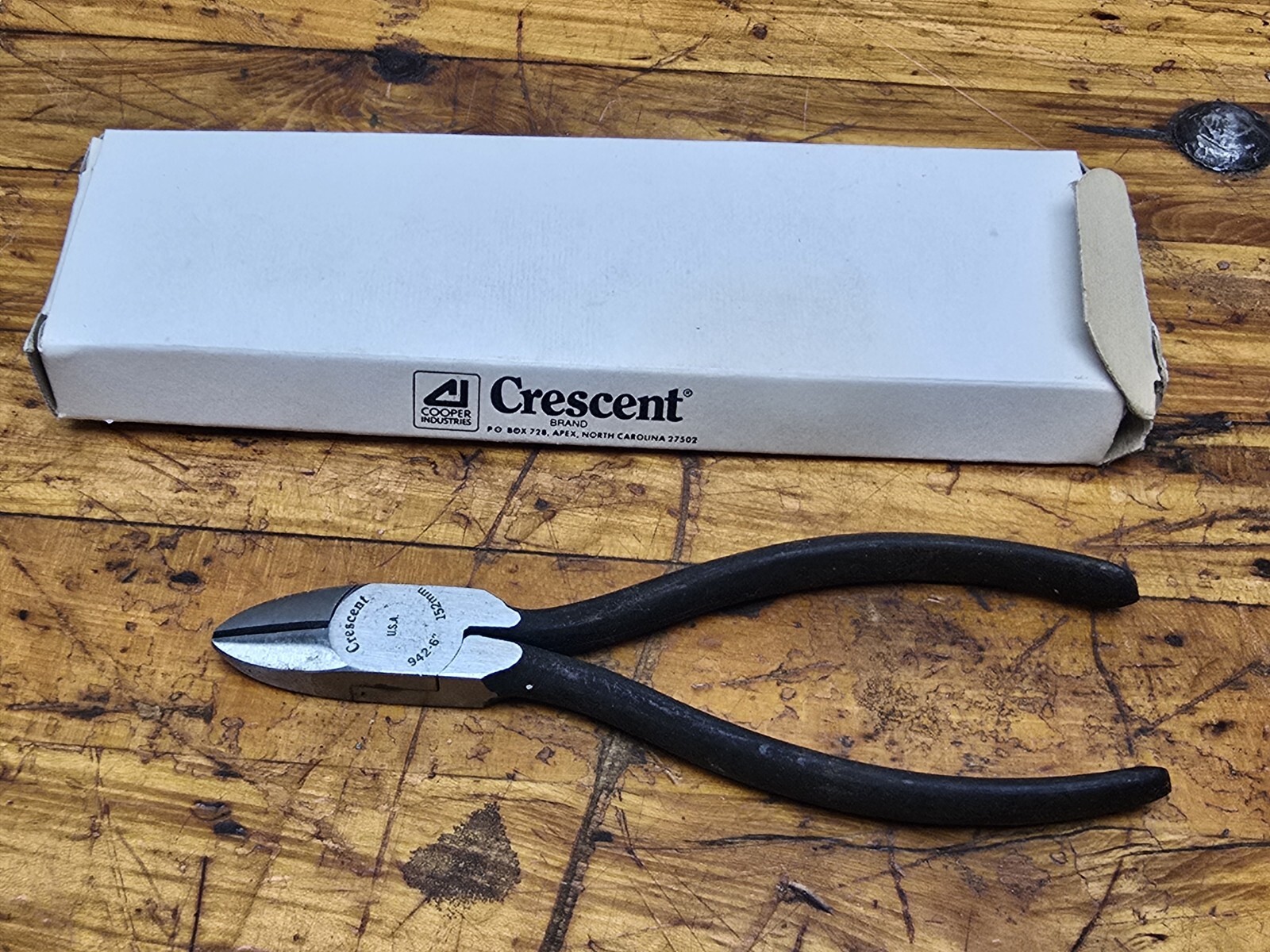 NOS CRESCENT 942-6 6″ DIAGONAL CUTTING PLIERS ORIGINAL BOX, USA MADE