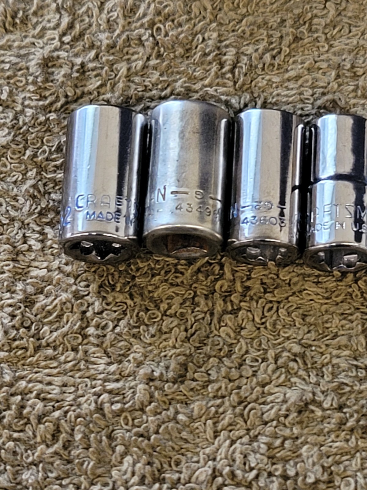 15 Craftsman 9/16″ to 5/32″ Sae Socket Set 1/4″ Drive G2 USA