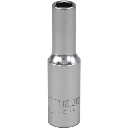 Klutch Deep Socket, Metric, 8mm, 3/8in.-Drive, 6-Pt.