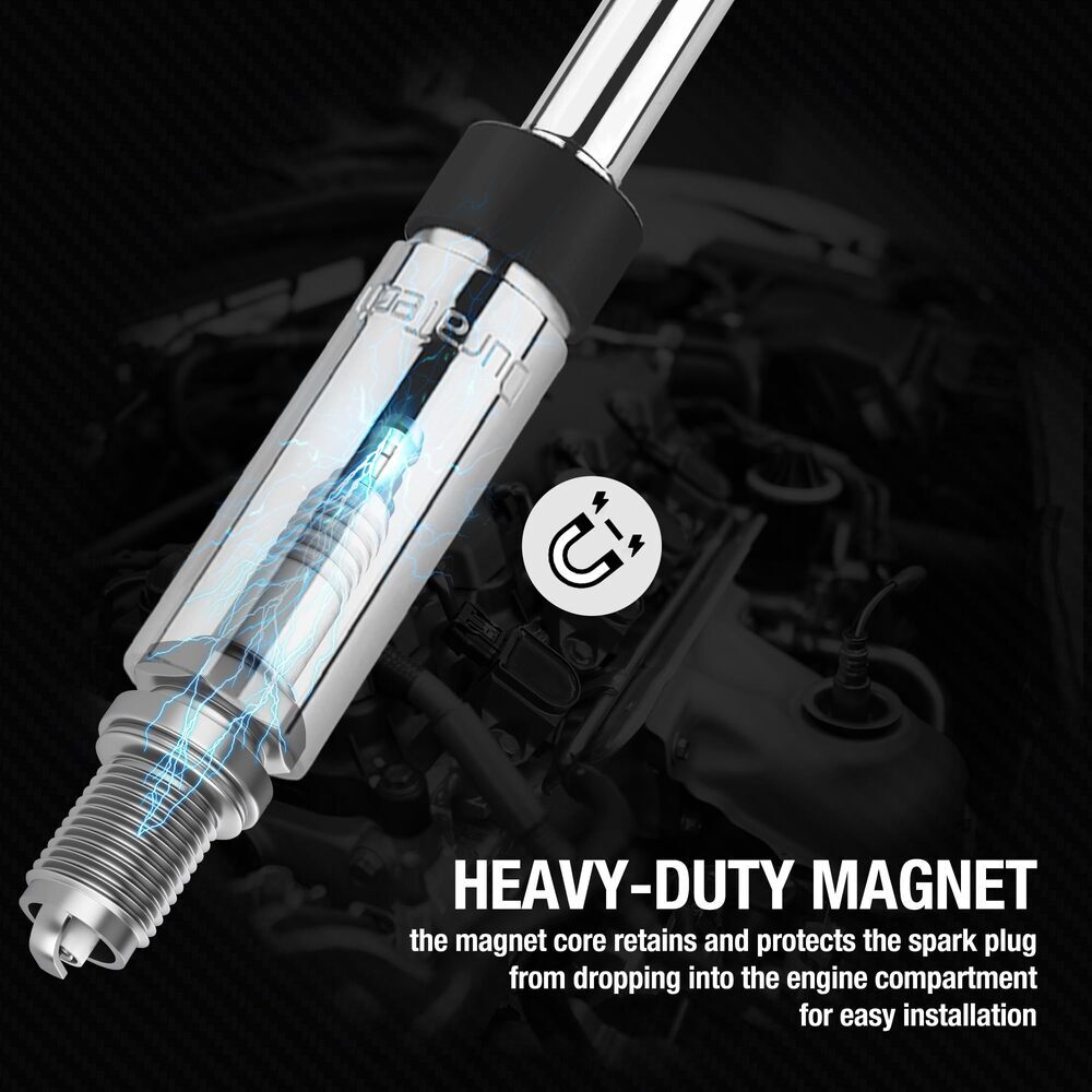 DURATECH 5/8″ Swivel Magnetic Spark Plug Socket Thin Wall 3/8″ Drivex 6″ 6-Point